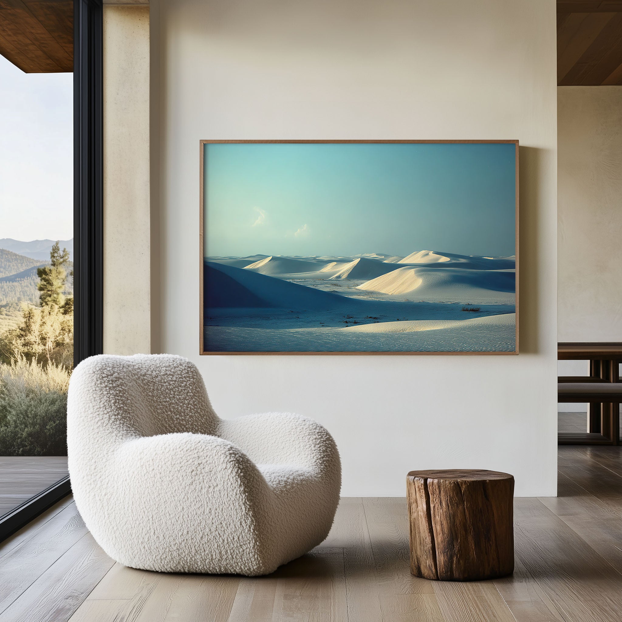 White Sands New Mexico Minimalist Desert Wall Art Print
