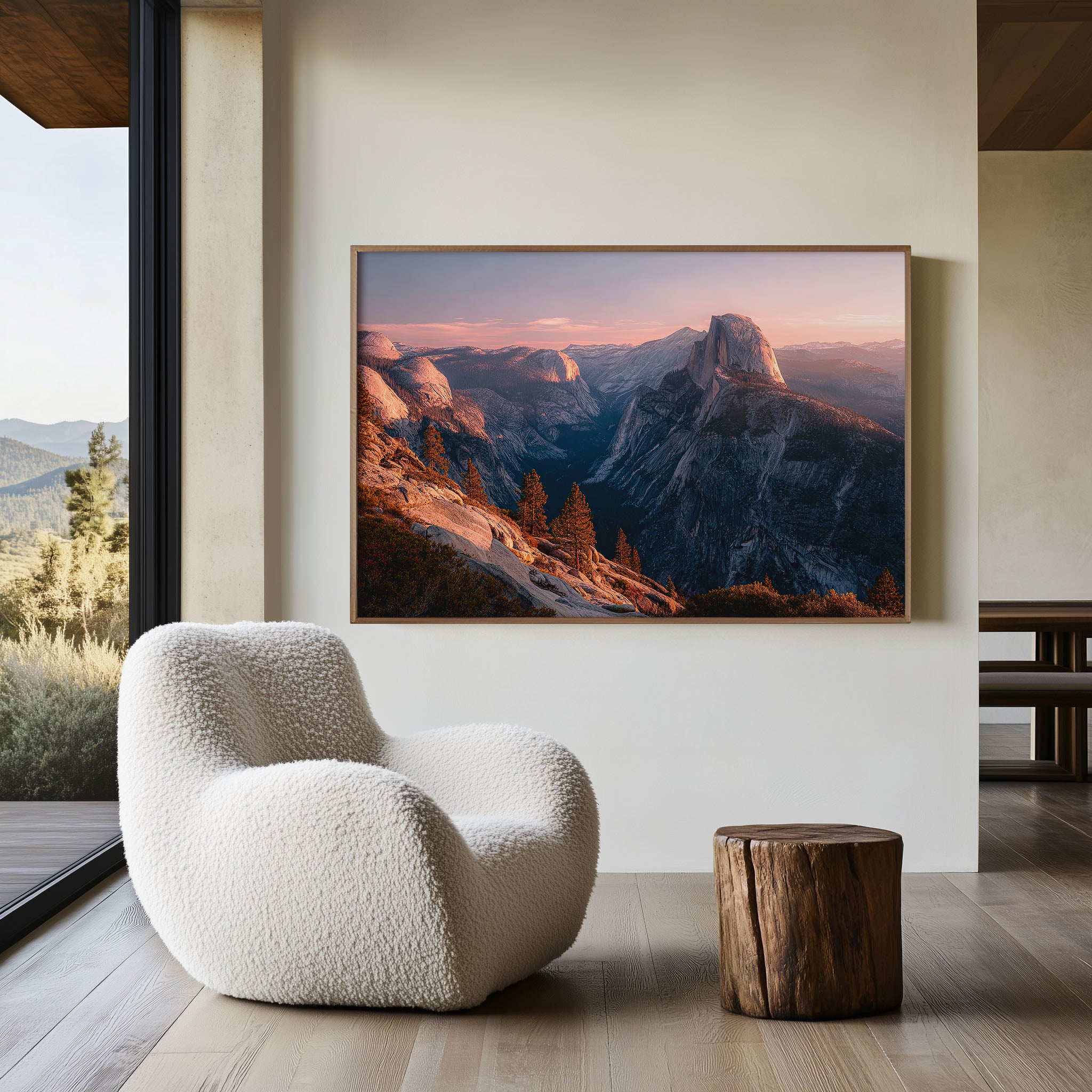 Yosemite Half Dome Sunset Wall Art Print – California National Park Landscape