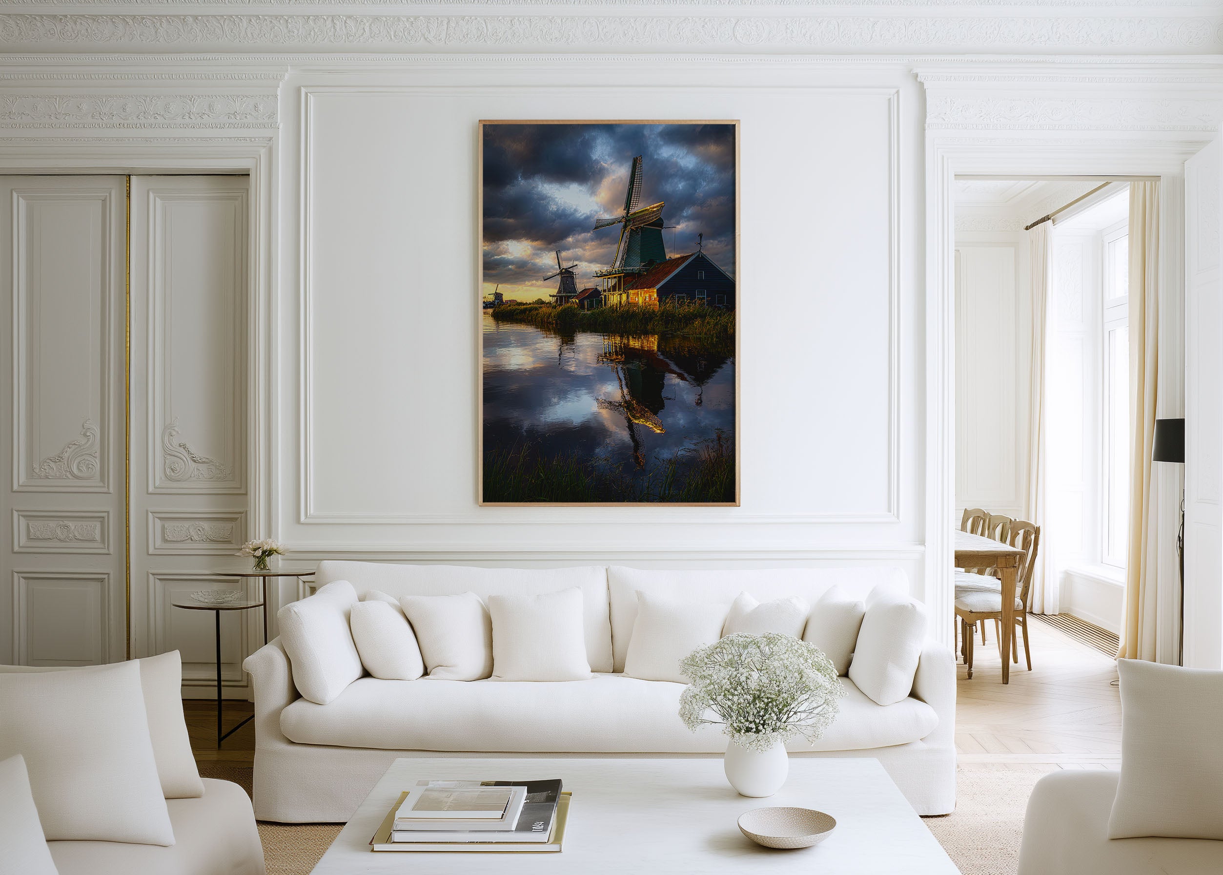 Zaanse Schans Windmills Wall Art Print | Netherlands Holland Photography | Dutch Landscape Poster | Amsterdam Travel Print | European Home Decor