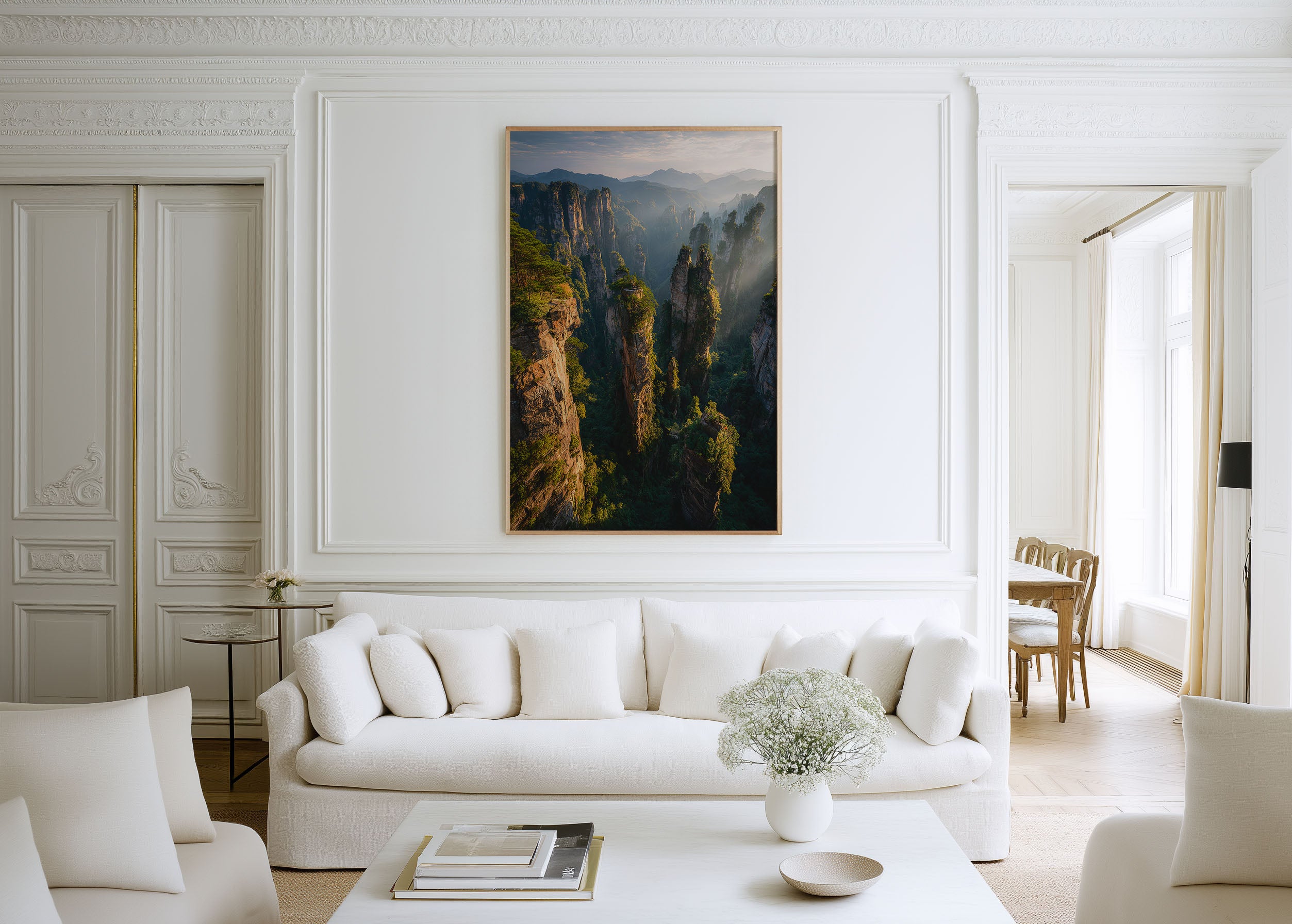 Zhangjiajie Pillar Mountains Wall Art Print | Yuanjiajie China Landscape Photography | Avatar Floating Mountains Poster