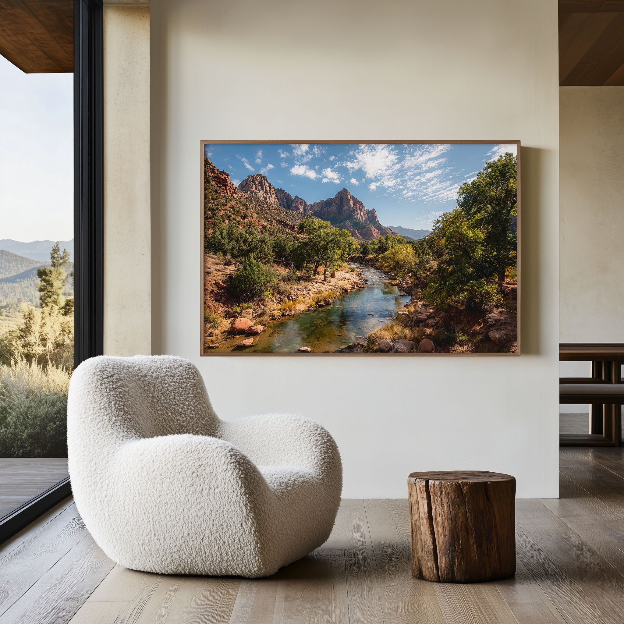 Zion National Park Watchman Peak Wall Art Print – Utah Red Rock Canyon