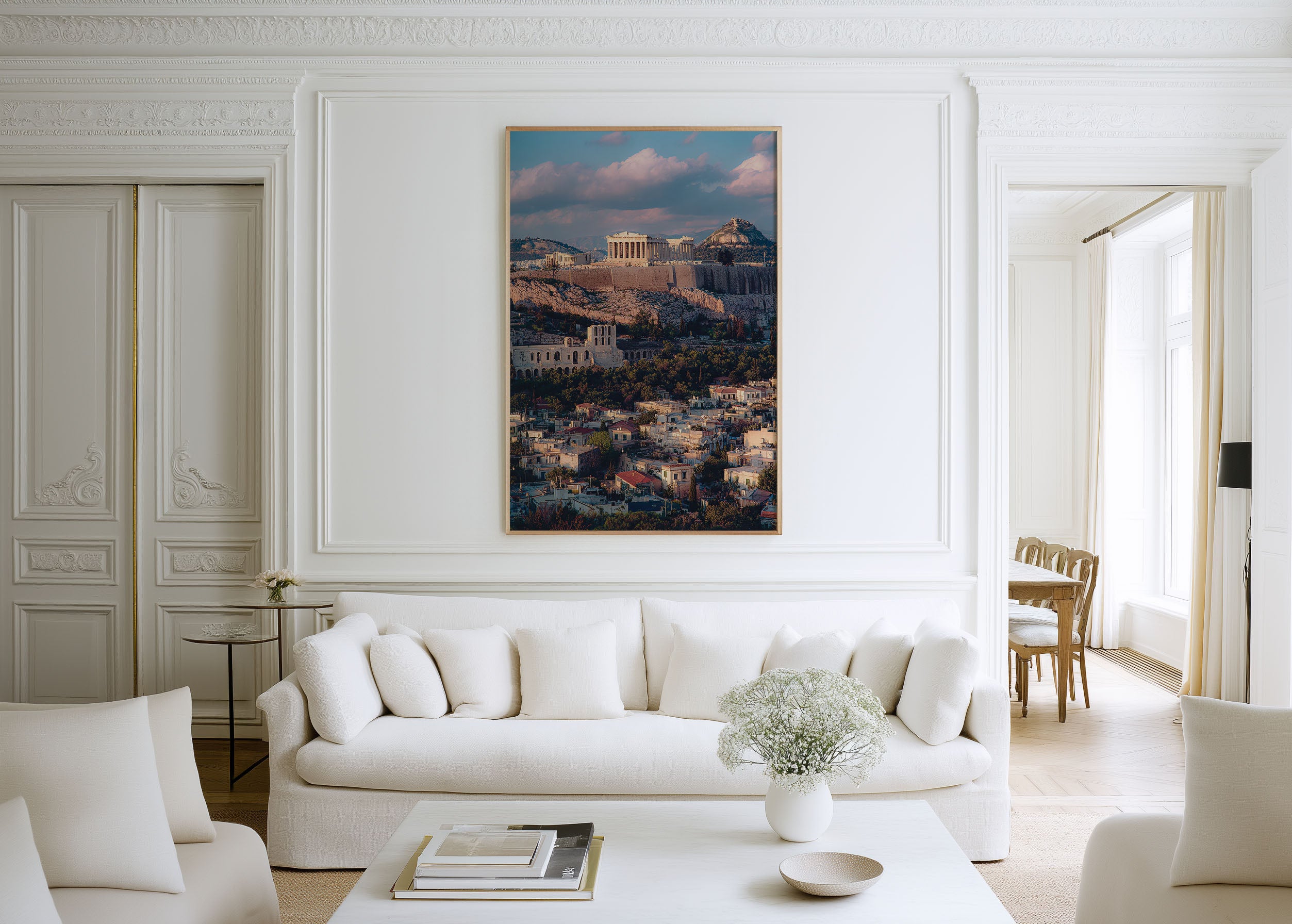Athens Acropolis Wall Art Print | Parthenon Odeon Herodes Atticus Greece Sunset Photography | Greek Travel Poster | Classical Home Decor