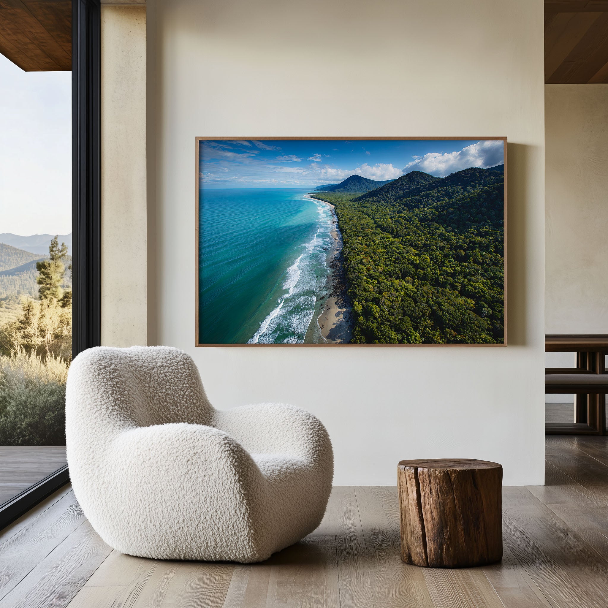 Cape Tribulation Wall Art – Daintree Rainforest Coastline Print, Tropical Queensland Australia Ocean Landscape Decor