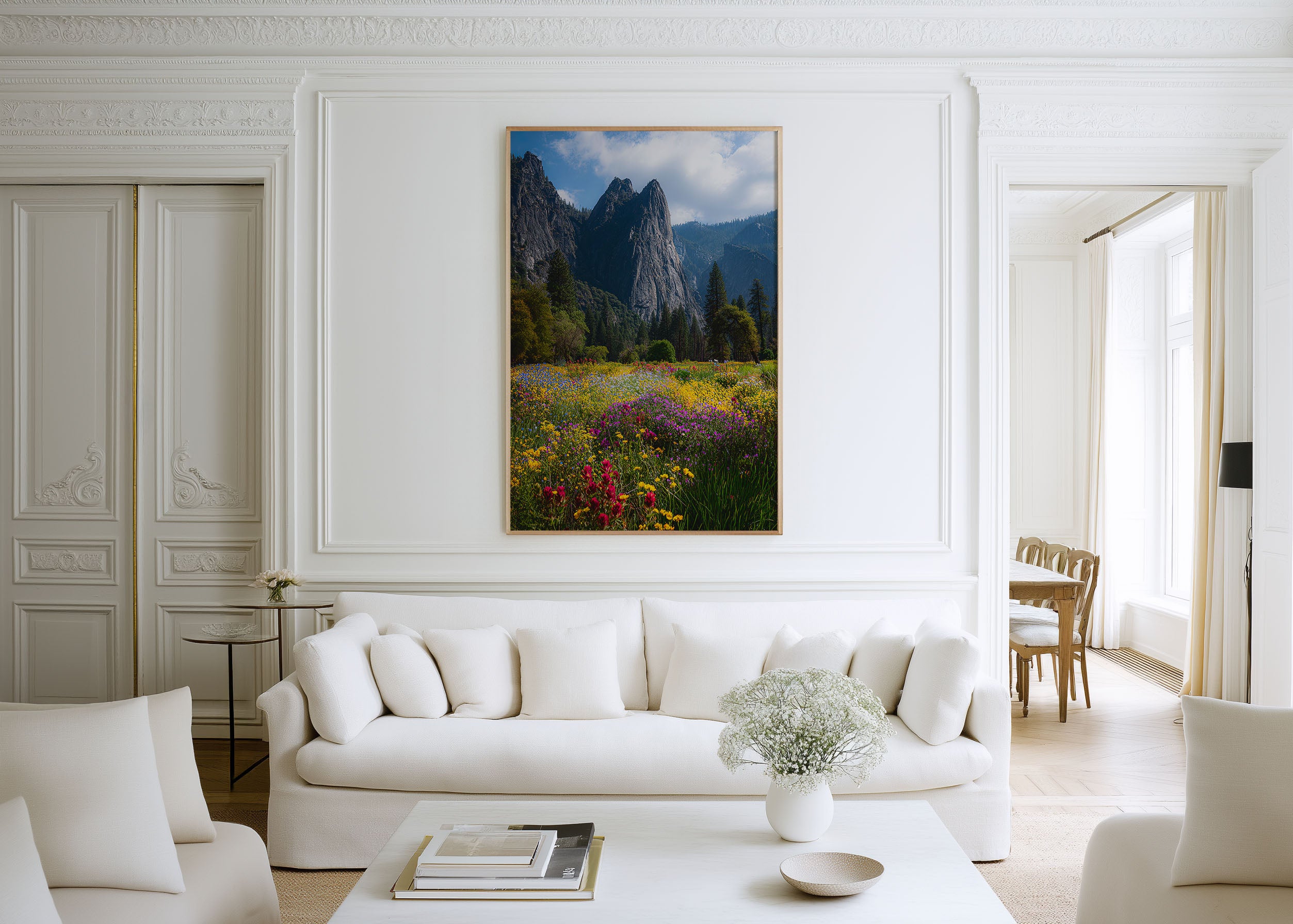 Yosemite Wildflower Meadow Print | Mountain Landscape Wall Art | Spring Flowers Nature Photography