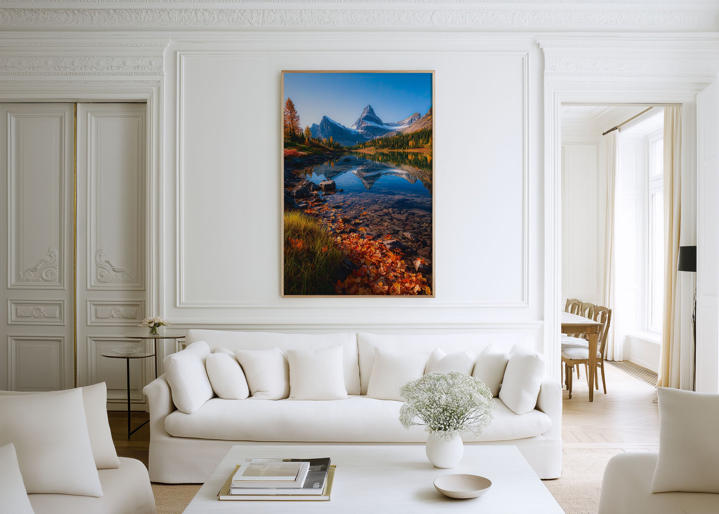 Mount Assiniboine Autumn Reflection Print | Canadian Rockies Wall Art | Assiniboine Lake Fall Landscape Photography Poster