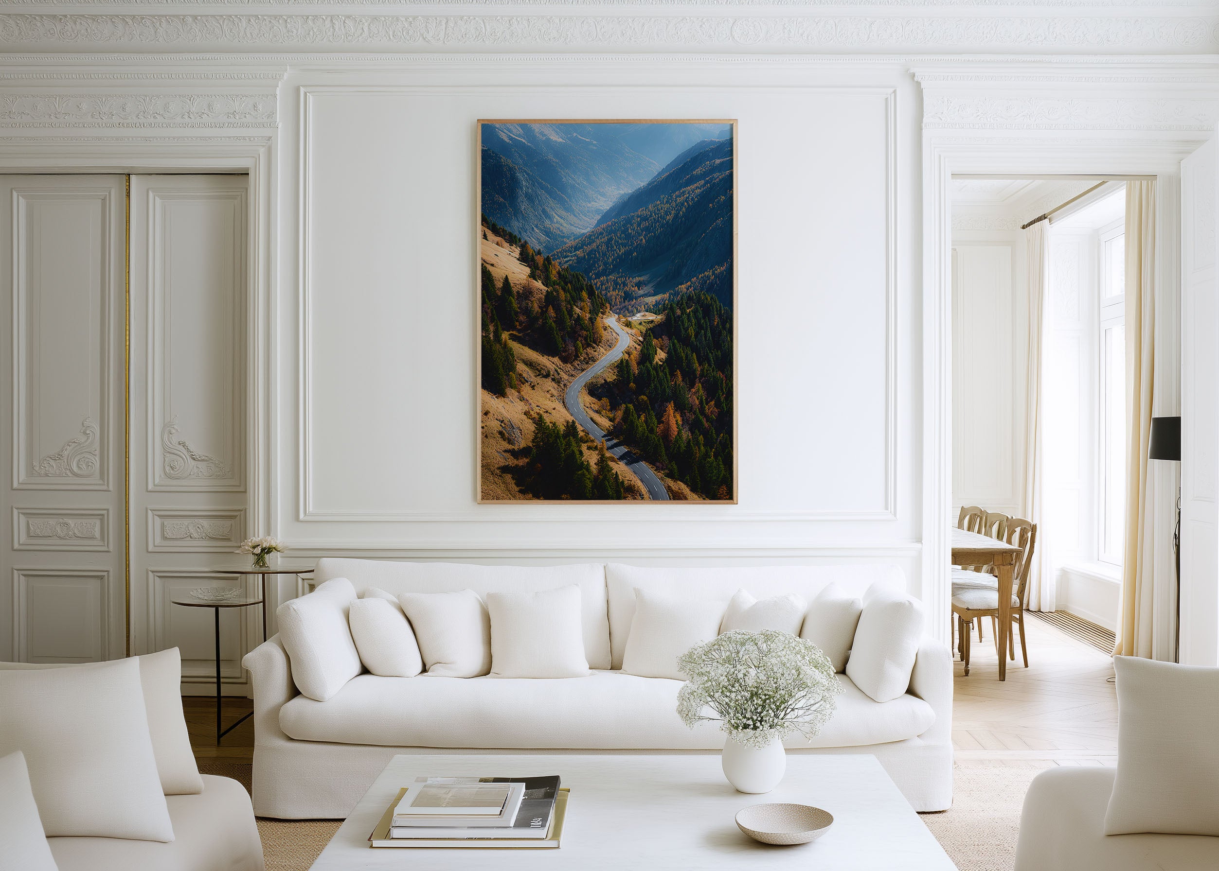 Austrian Alps Autumn Mountain Pass Road Print | Alpine Valley Road Wall Art | Timmelsjoch Mountain Pass Fall Forest Landscape Photography Poster