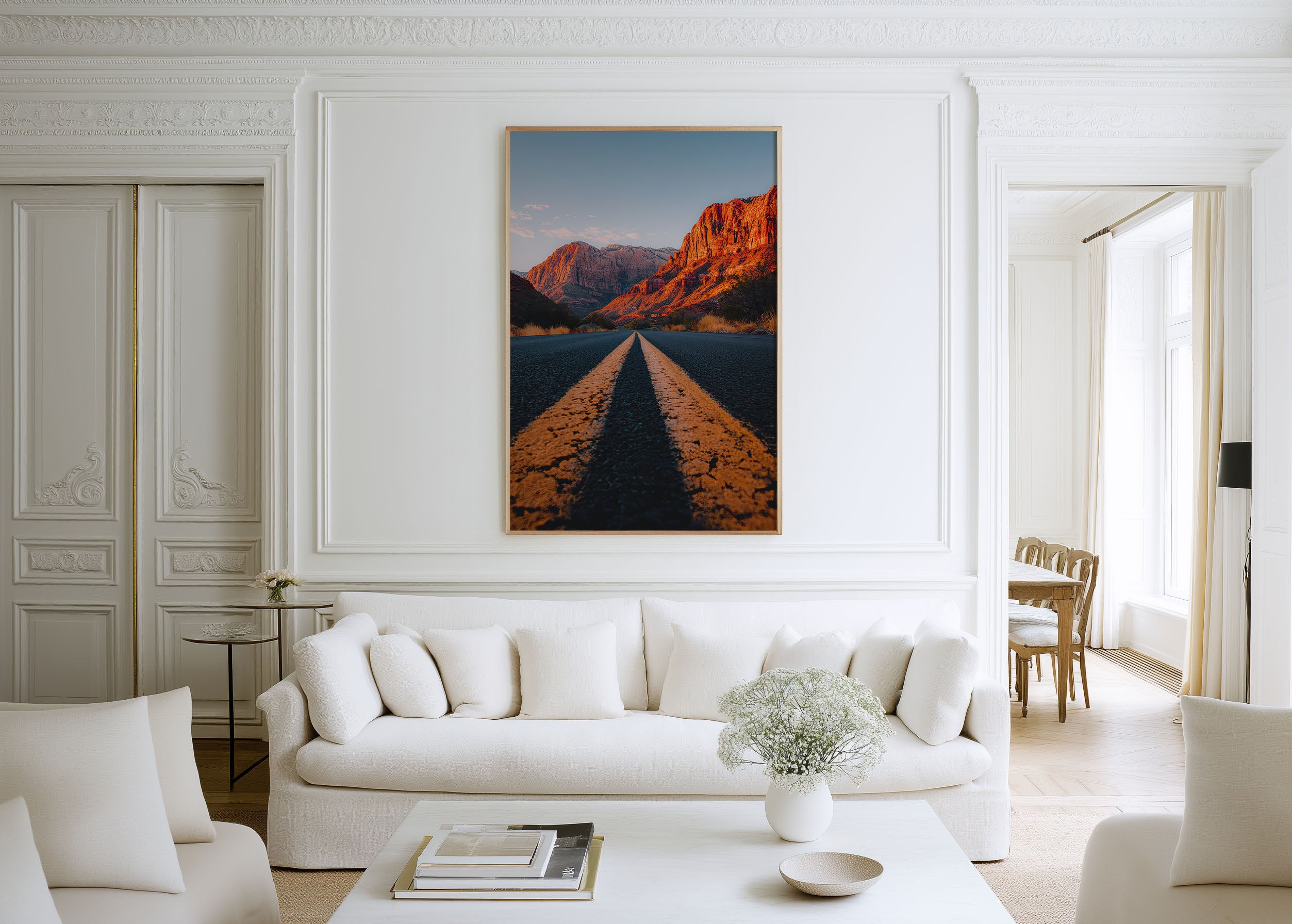 Red Rock Canyon Nevada Road Print | Las Vegas Desert Highway Wall Art | Southwest Red Rock Road Trip Landscape Photography Poster