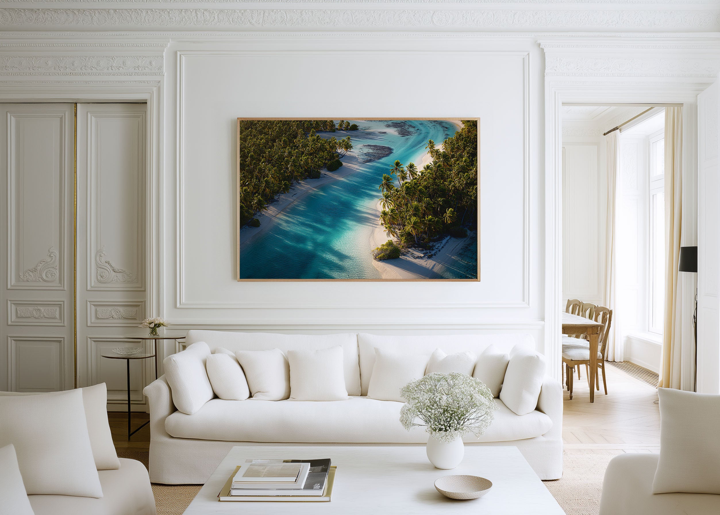 Aitutaki Lagoon Palm Islands Wall Art Print – Cook Islands