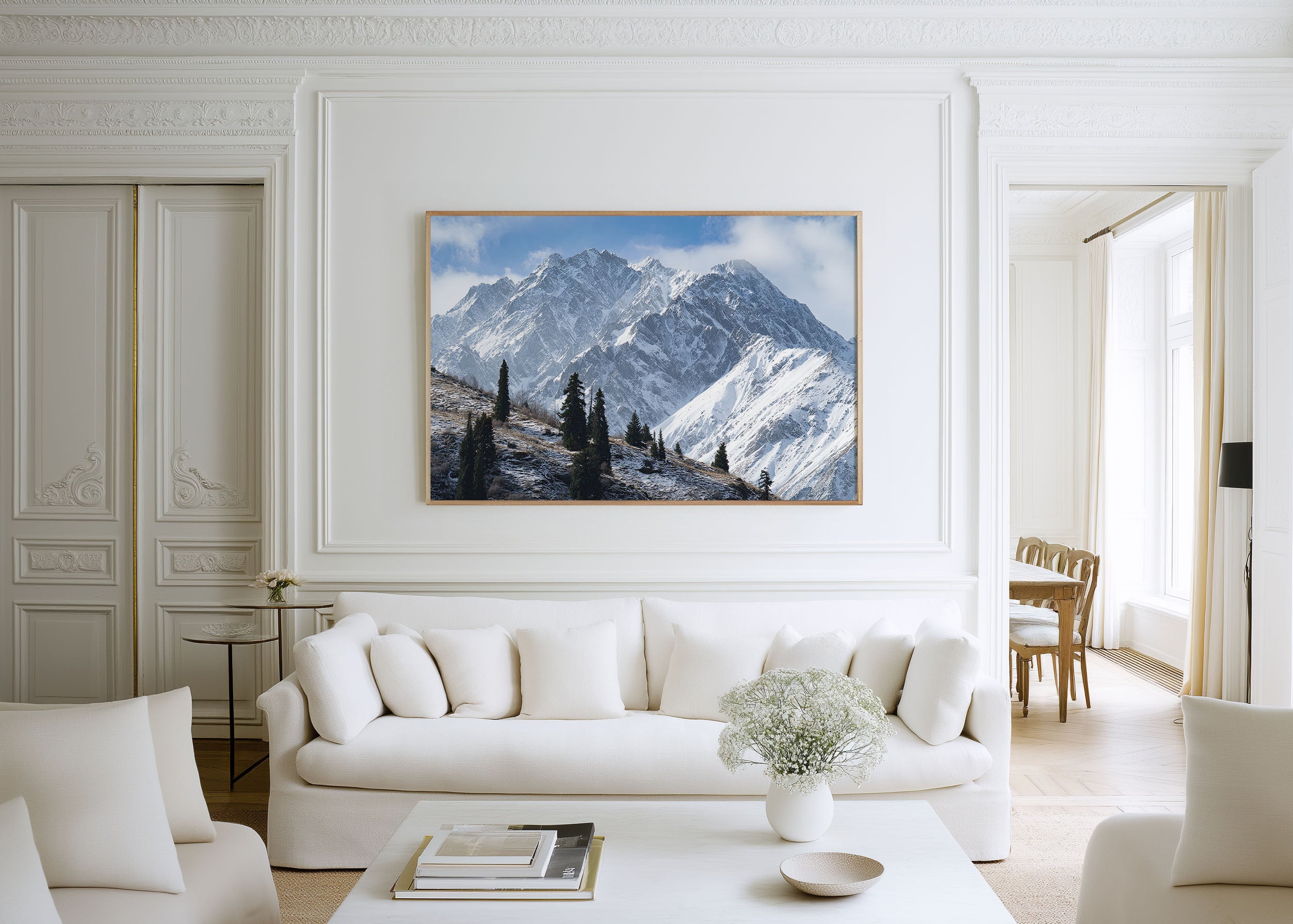 Ala Archa Mountains Wall Art | Kyrgyzstan Tian Shan Snow Peak Landscape Print