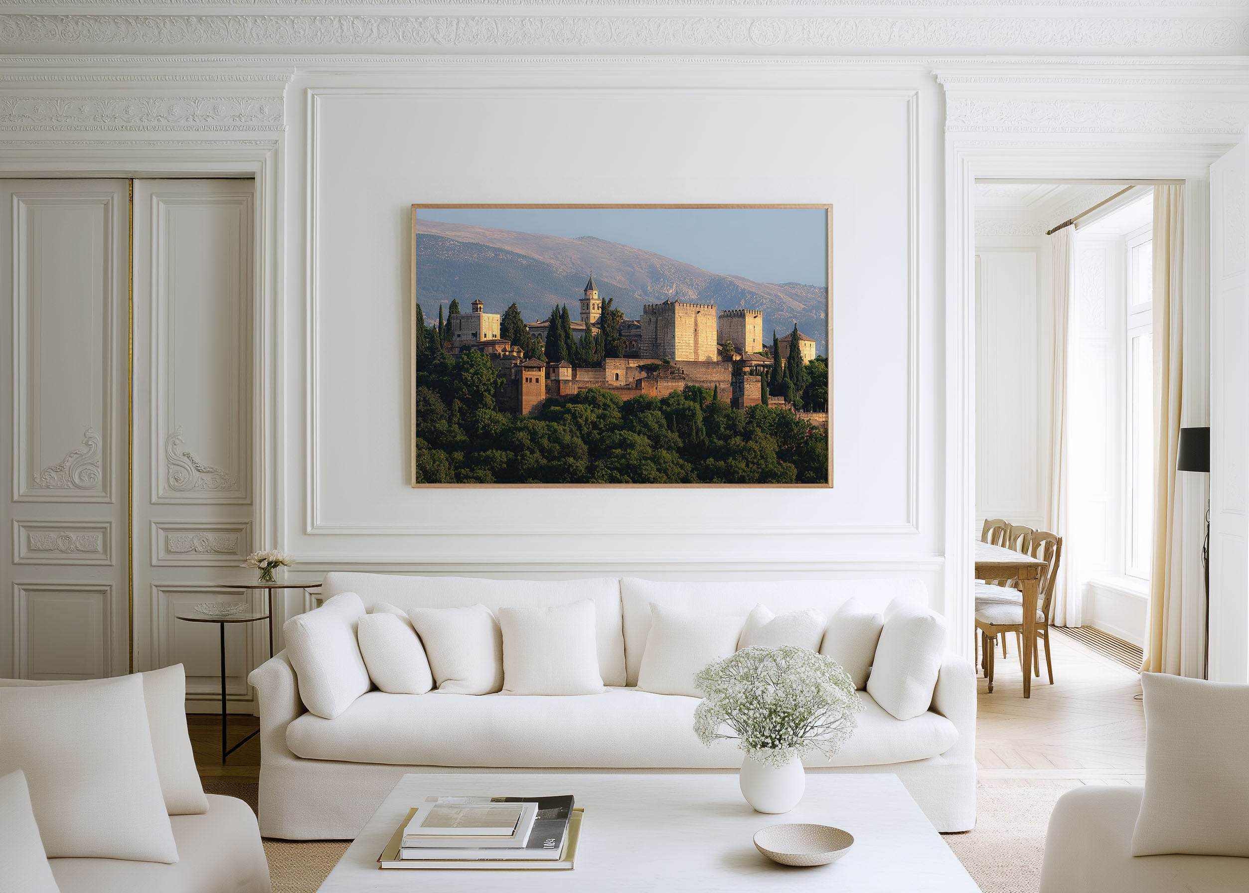 Alhambra Palace Spain Wall Art Print – Historic Architecture Canvas
