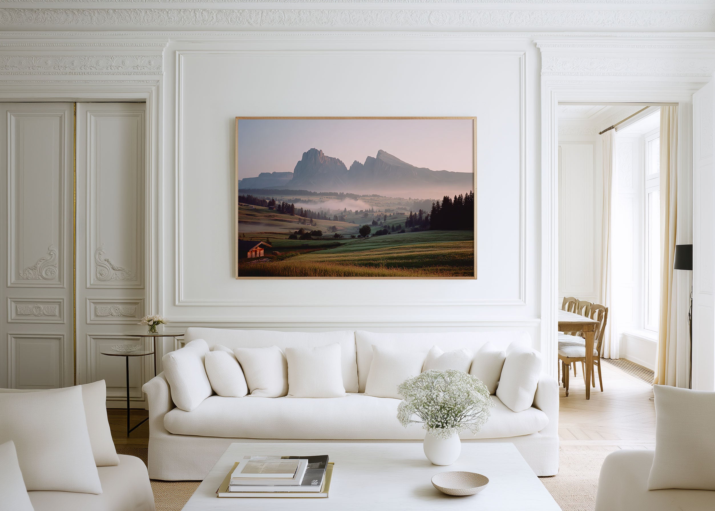 Alpe di Siusi Dolomites Wall Art – Italy Alpine Meadow Mountain Landscape