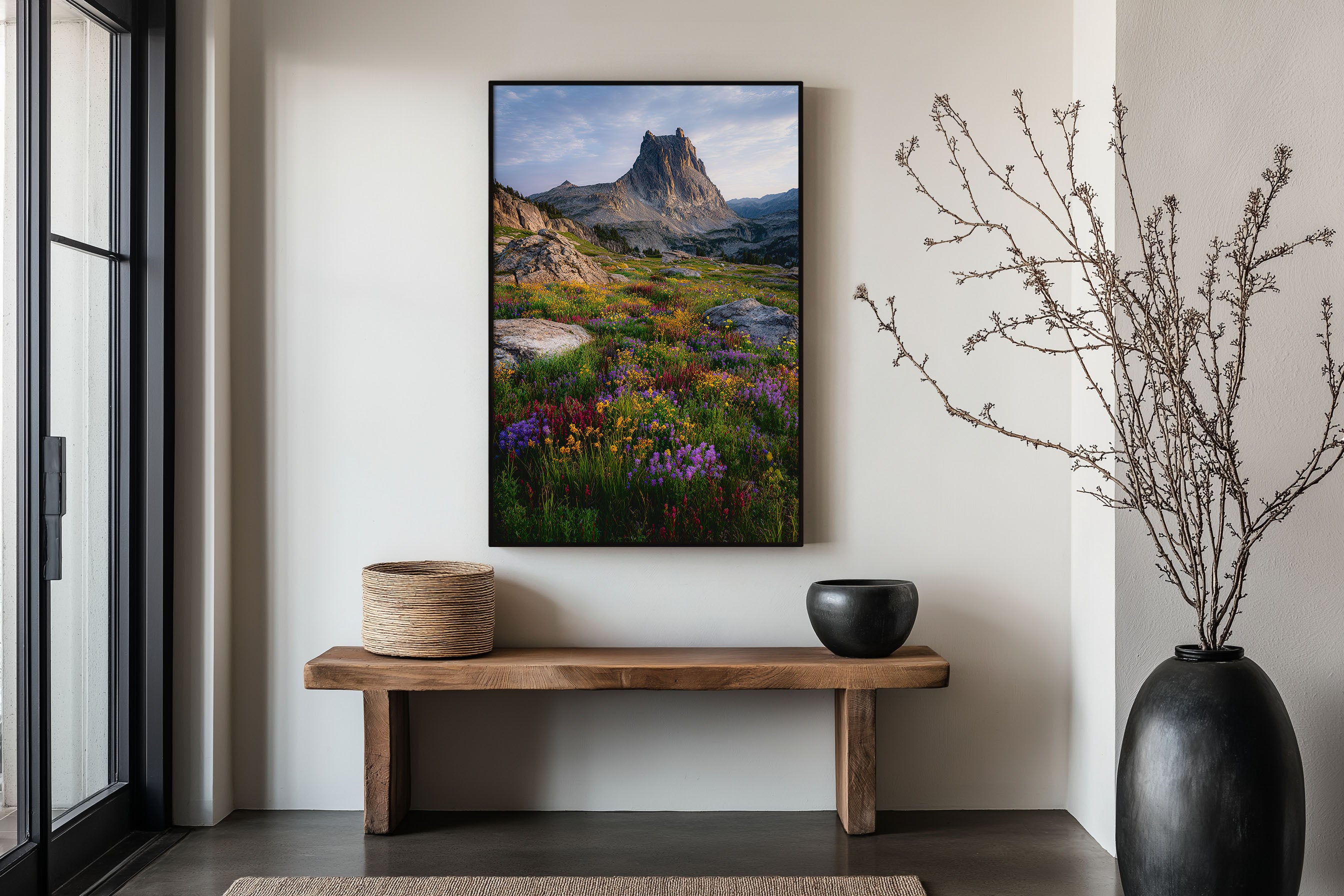 Alpine Wildflower Meadow Wall Art Print | Sierra Nevada Mountain Photography | Ritter Peak California Nature Poster