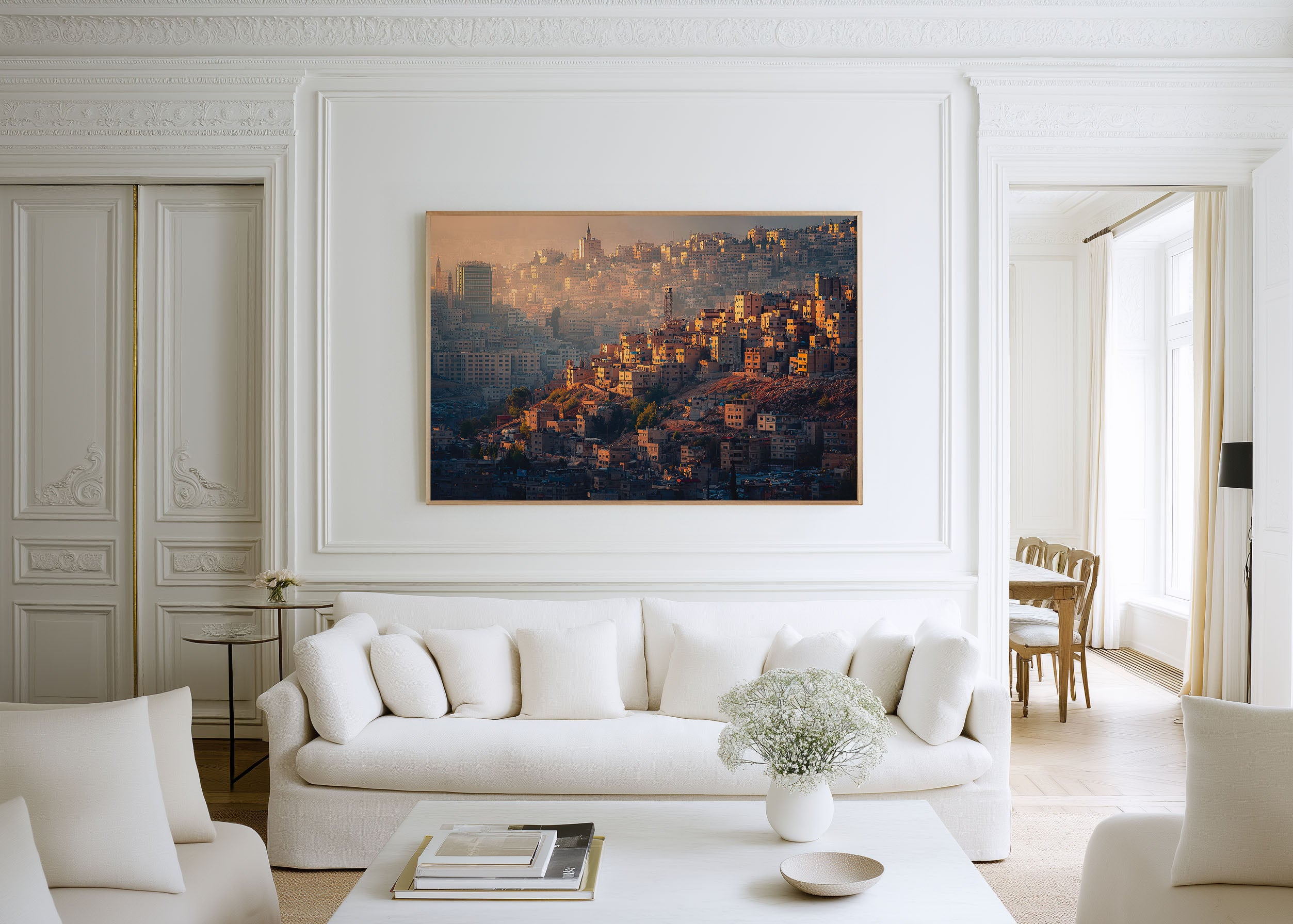 Amman Cityscape Wall Art Print – Jordan Hillside Architecture