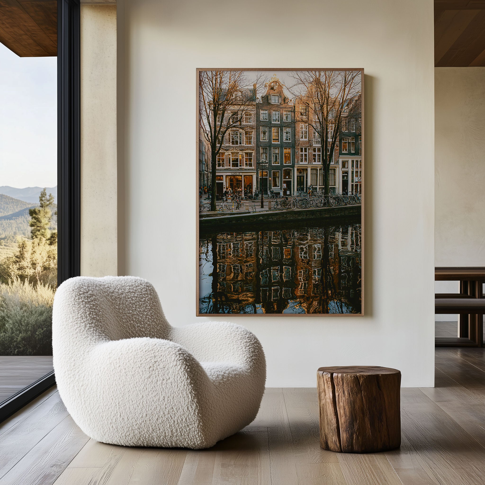 Amsterdam Canal at Golden Hour | Netherlands Travel Wall Art Print