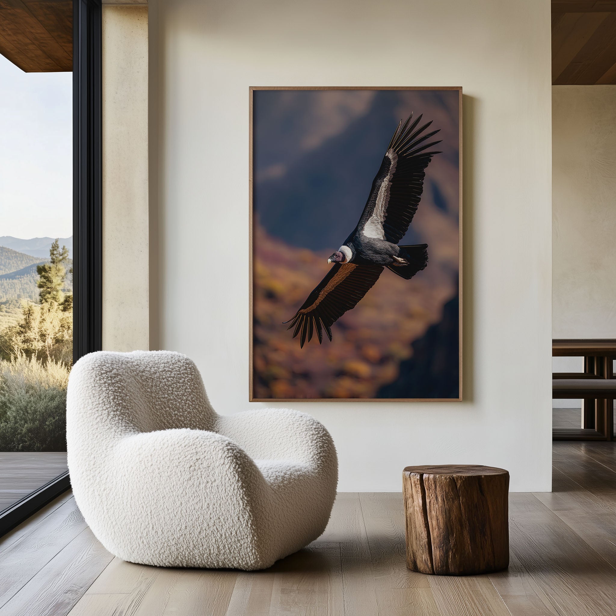Andean Condor Wall Art Print – Majestic Bird Flight Canvas & Framed Mountain Wildlife Decor