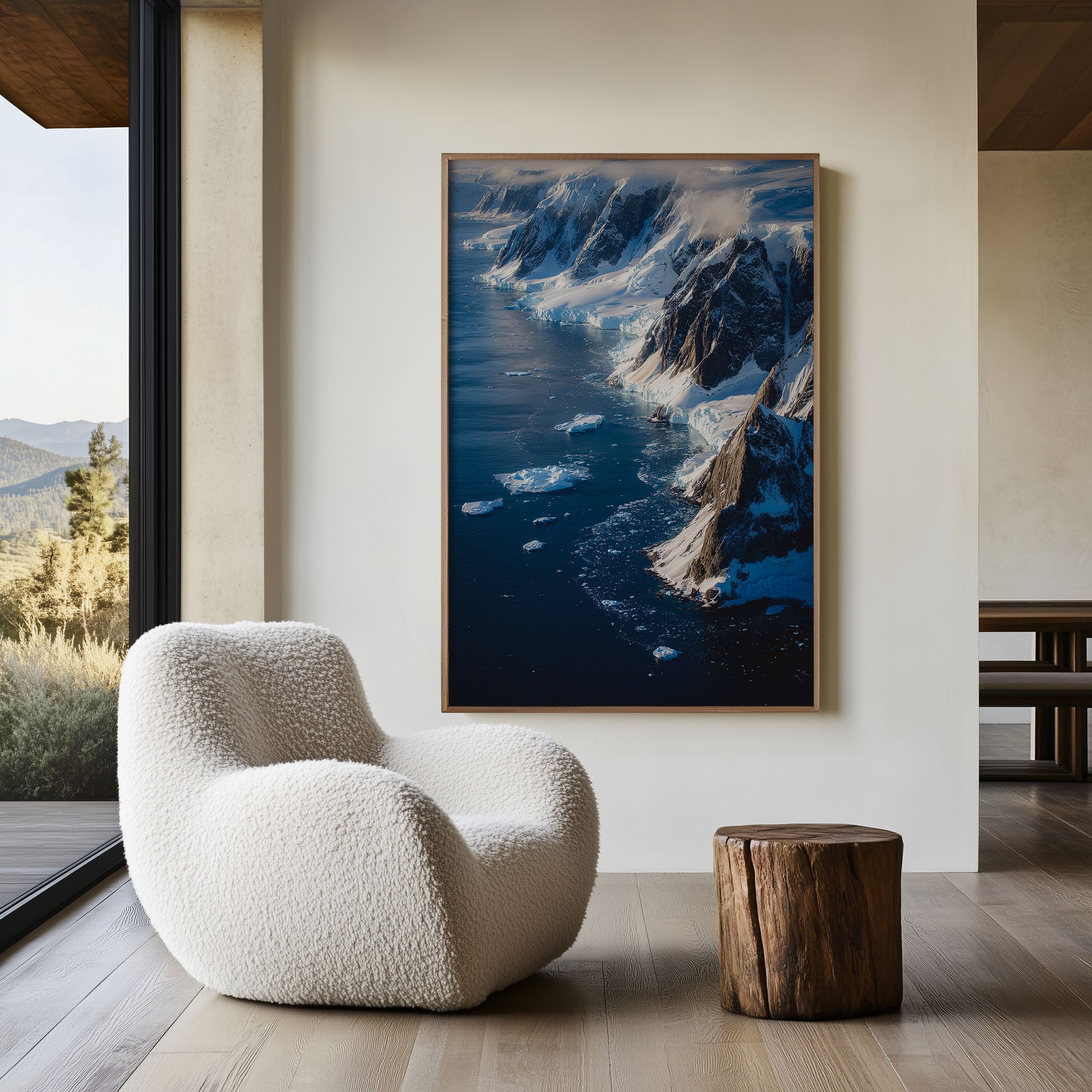 Antarctic Ice Cliffs Wall Art | Arctic Ocean Landscape Print