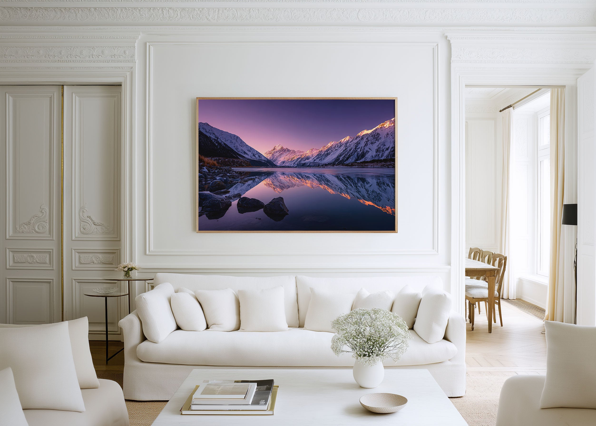 Aoraki Mount Cook Wall Art Print – New Zealand Alpine Lake