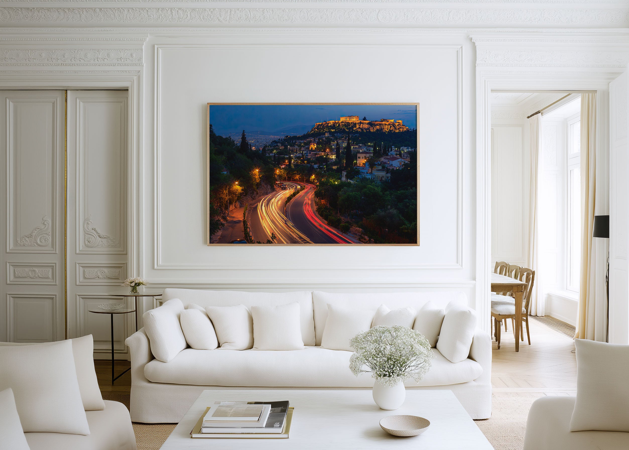 Athens Acropolis Night Wall Art Print, Greece Parthenon Cityscape