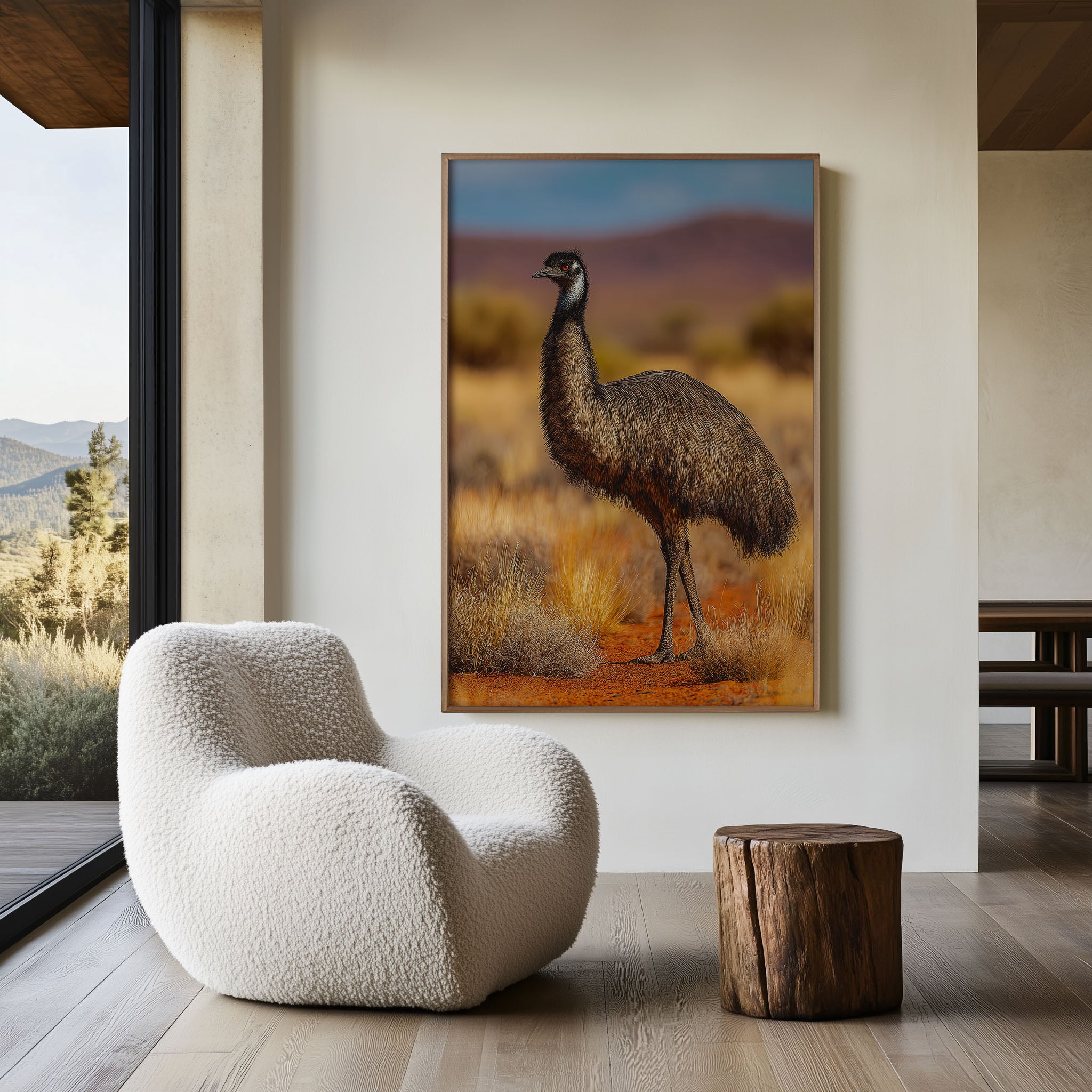 Australian Emu Wall Art | Outback Wildlife Nature Print
