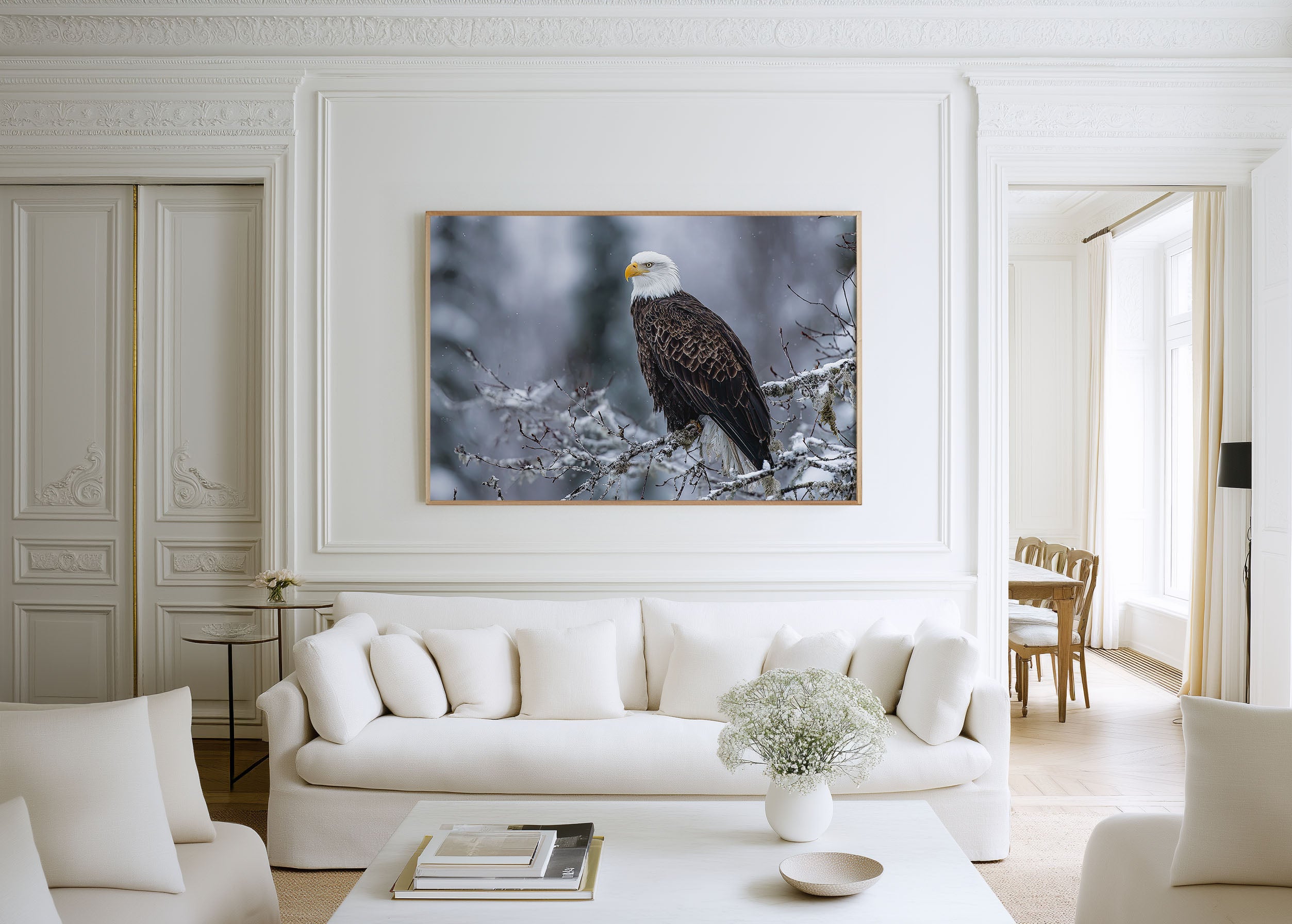 Bald Eagle Wall Art – Snow Wildlife Photography Print