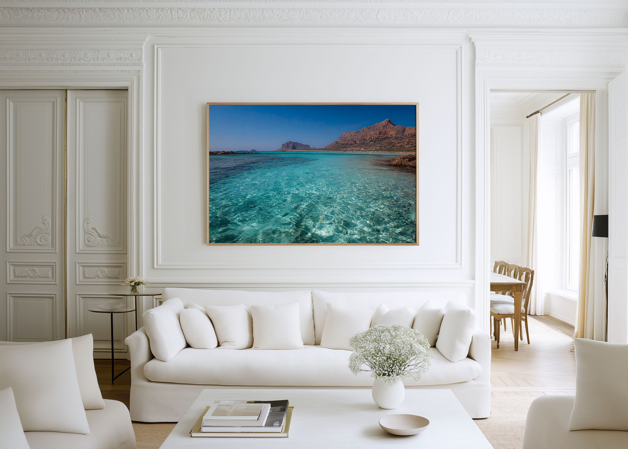 Balos Lagoon Crete Turquoise Beach Wall Art Print – Mediterranean Coastal Canvas