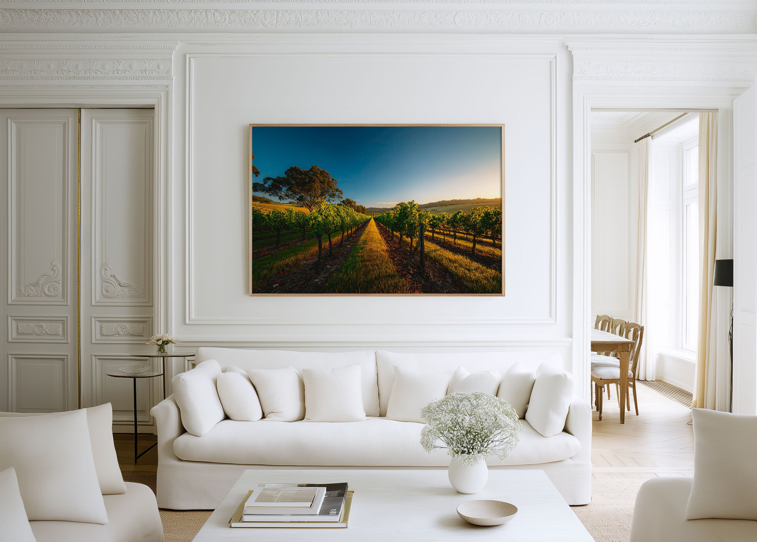 Barossa Valley Vineyard Row Wall Art Print | Australia Wine Art