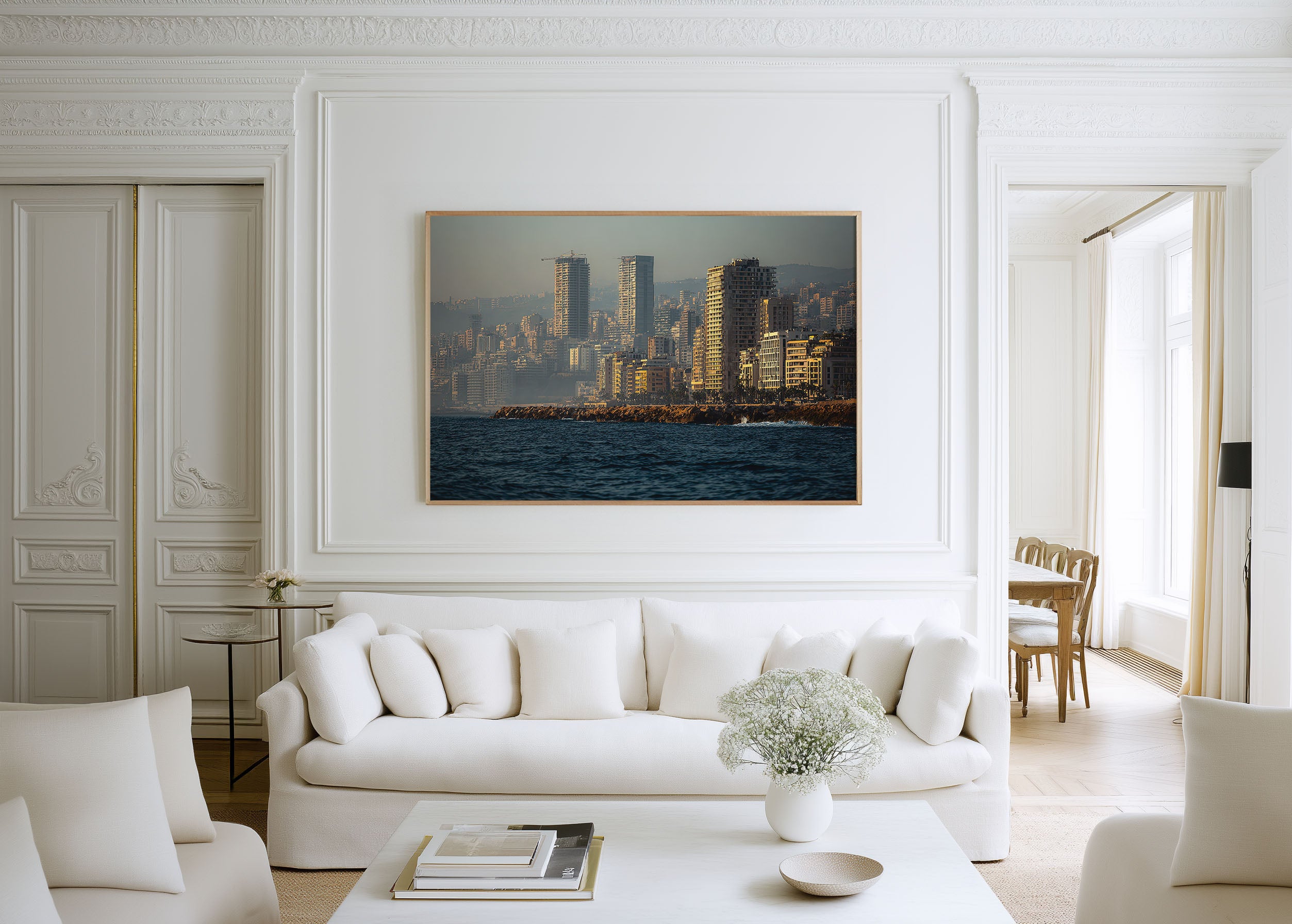 Beirut Coastline Wall Art Print | Lebanon Mediterranean Skyline