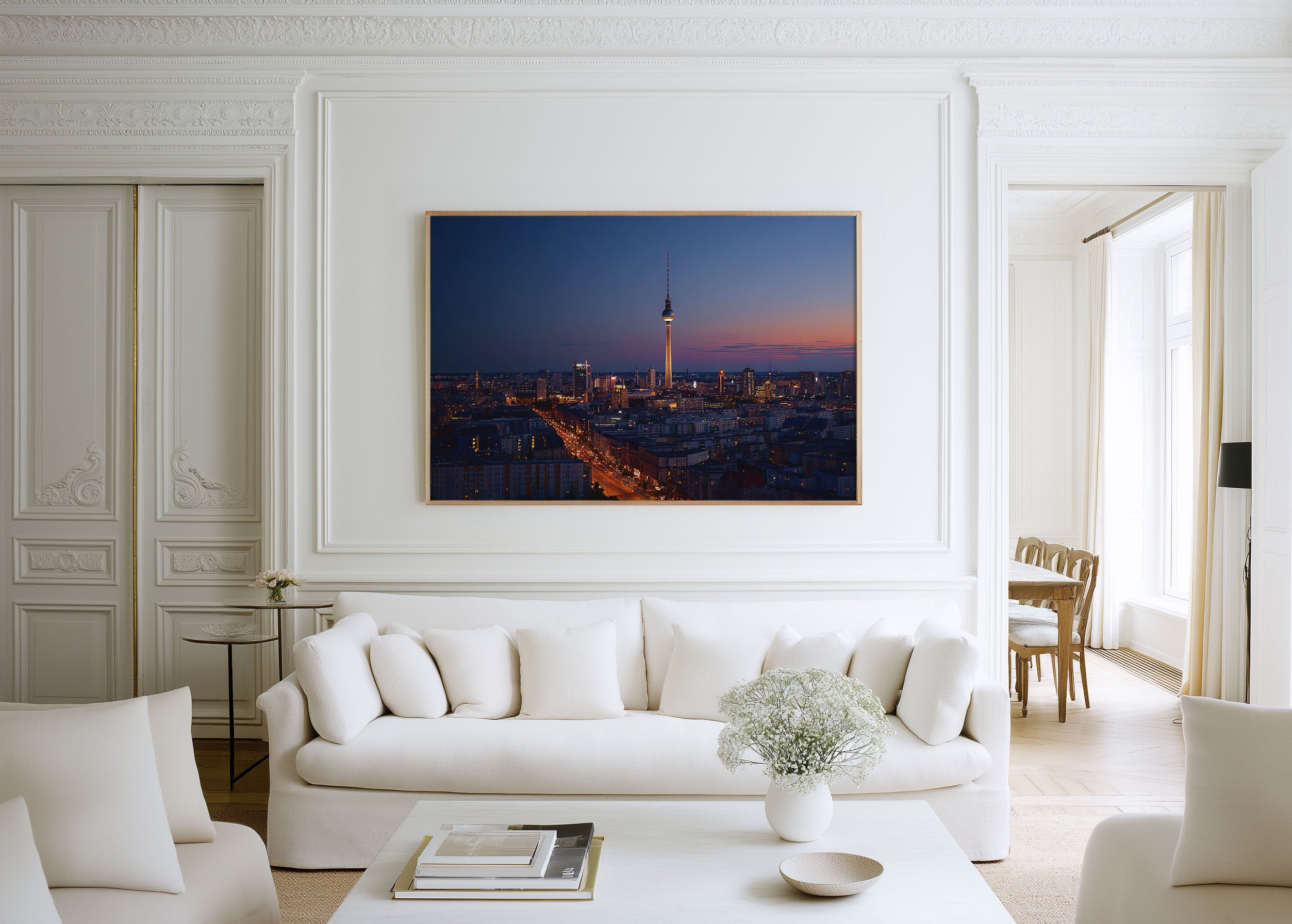 Berlin TV Tower Wall Art Print | Fernsehturm Blue Hour Skyline