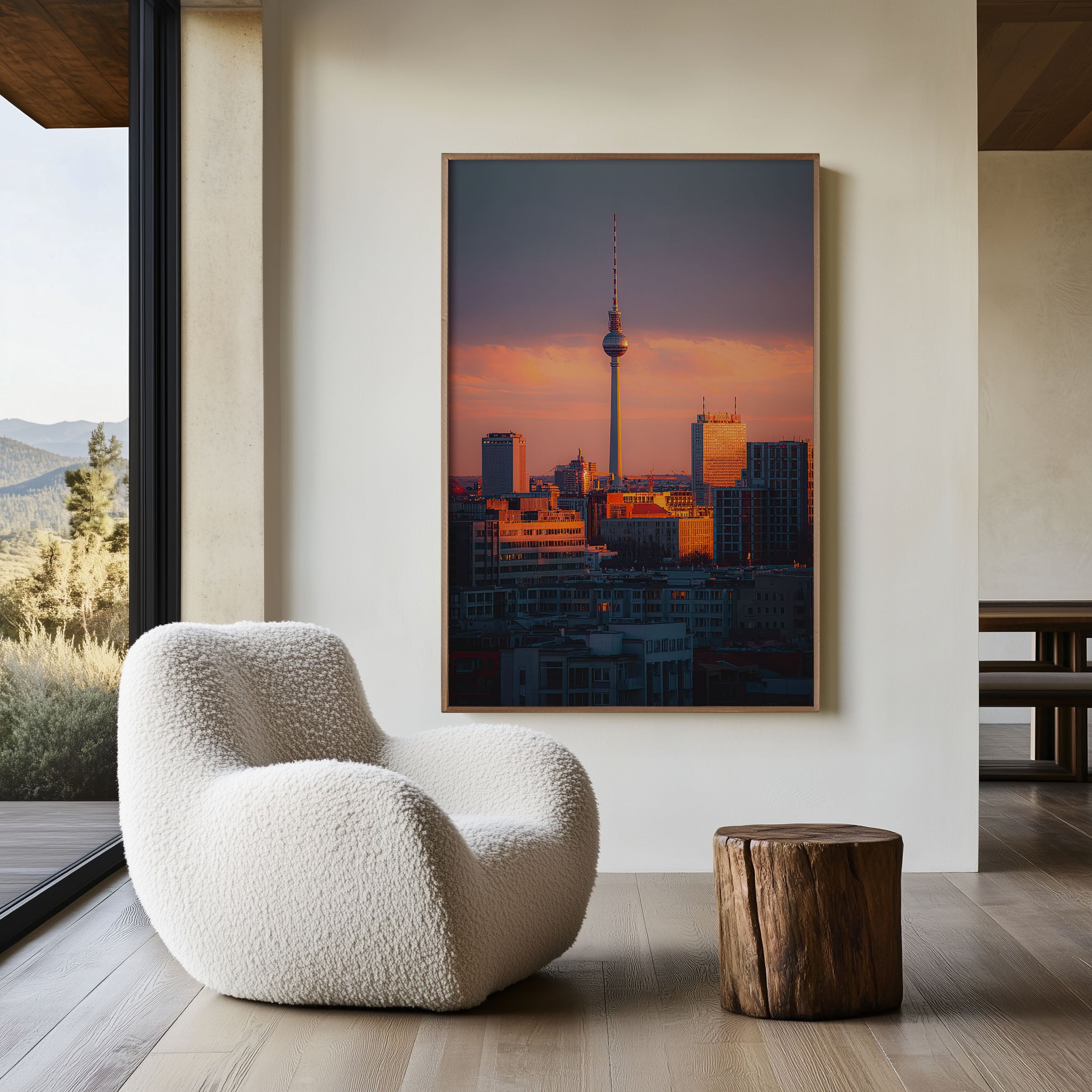 Berlin TV Tower Sunset Wall Art | Fernsehturm Germany Skyline Print | Travel Photography Poster