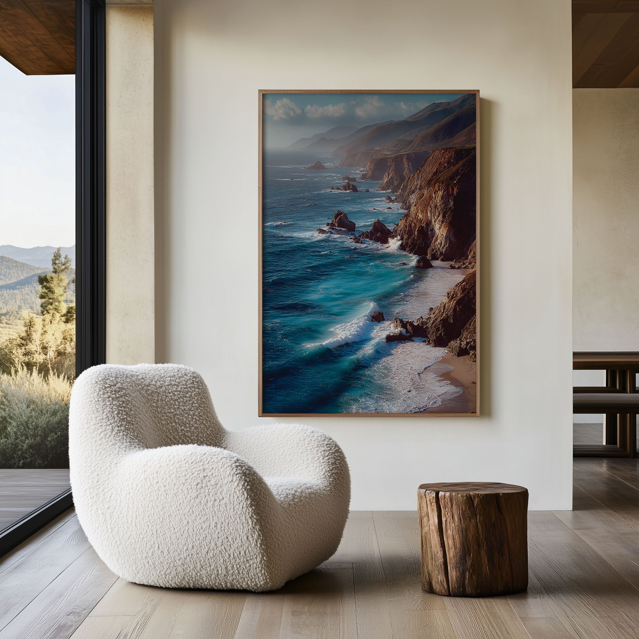 Big Sur Coastline Wall Art Print | California Pacific Ocean Photography | Highway 1 Coastal Cliffs Landscape Poster | West Coast Nature Print | Beach Home Decor