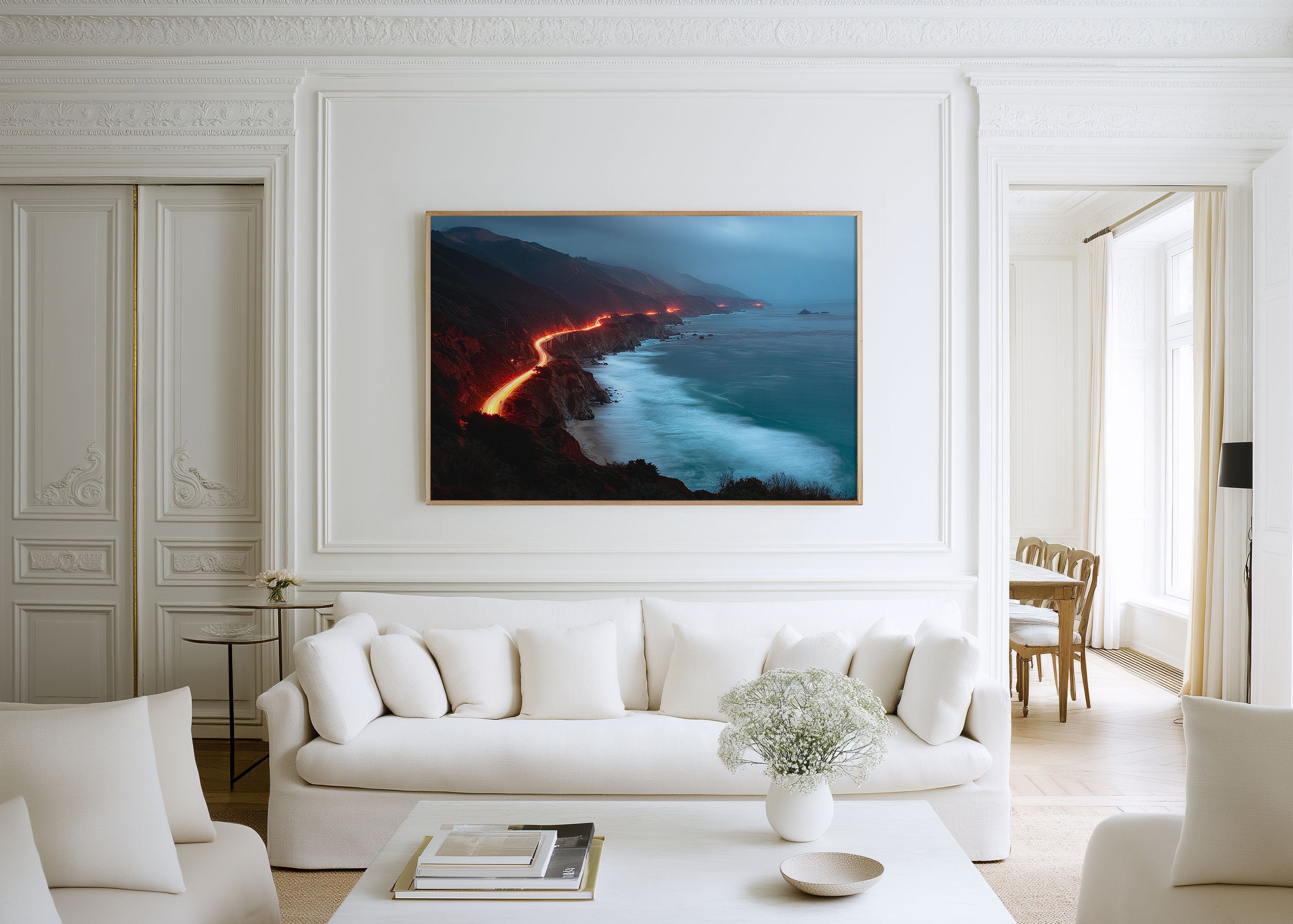 Big Sur Highway 1 Wall Art Print, California Coastal Cliff Road
