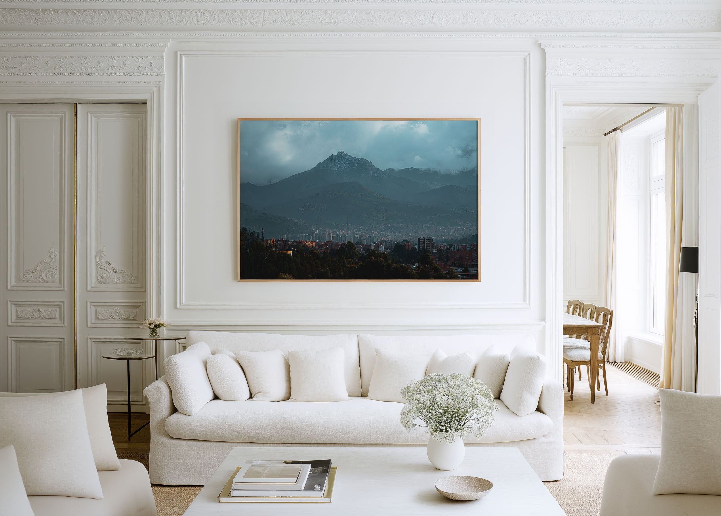 Bogotá City Skyline & Andes Mountains Wall Art Print – Moody Colombia Landscape Photography, South America Cityscape Poster