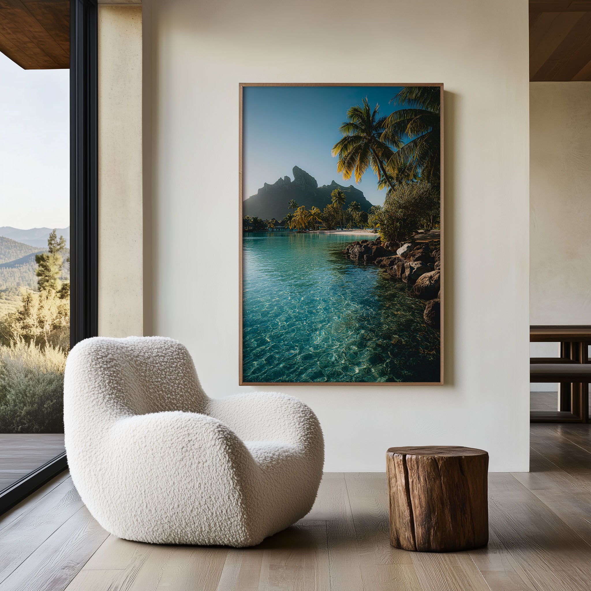 Bora Bora Lagoon Wall Art – Luxury Tropical Beach Canvas Print, Island Paradise Decor