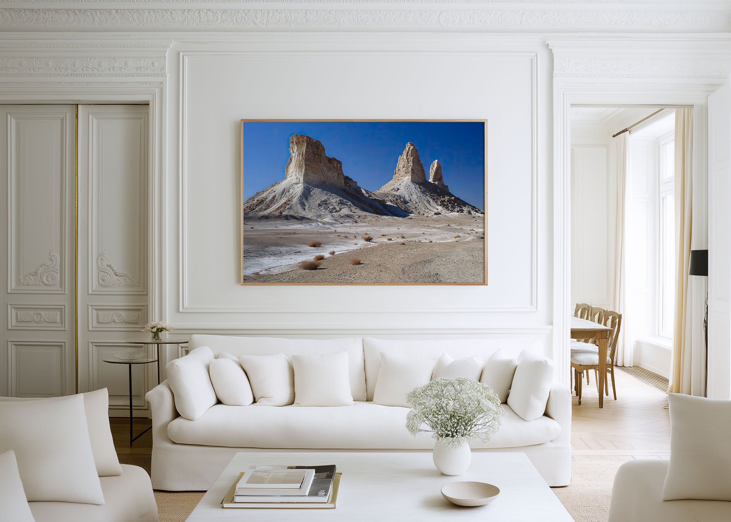 Bozzhyra Chalk Mountains Wall Art Print – Kazakhstan Desert