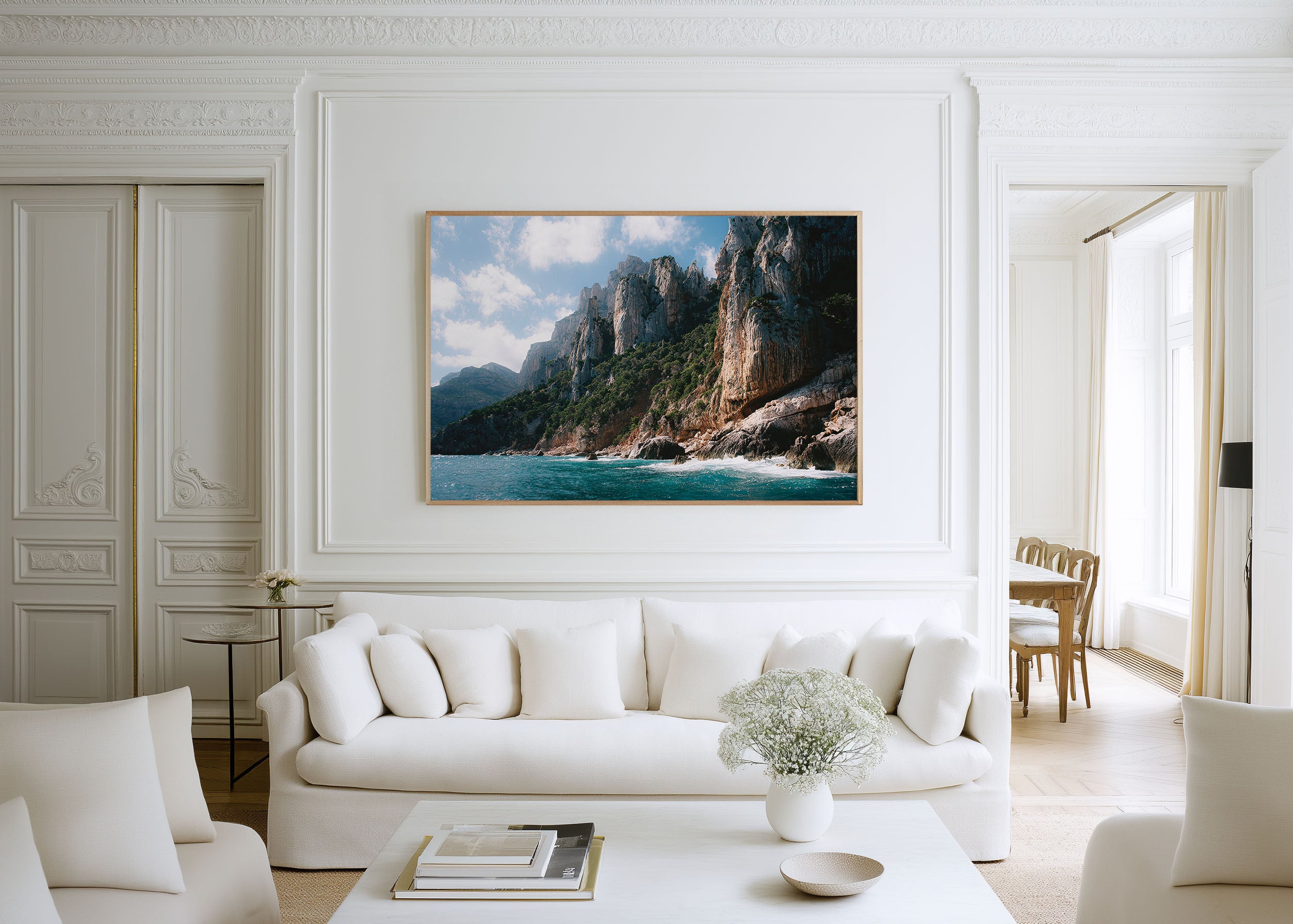 Cala Goloritzé Sardinia Italy Coastal Cliffs Wall Art Print, Mediterranean Sea Landscape