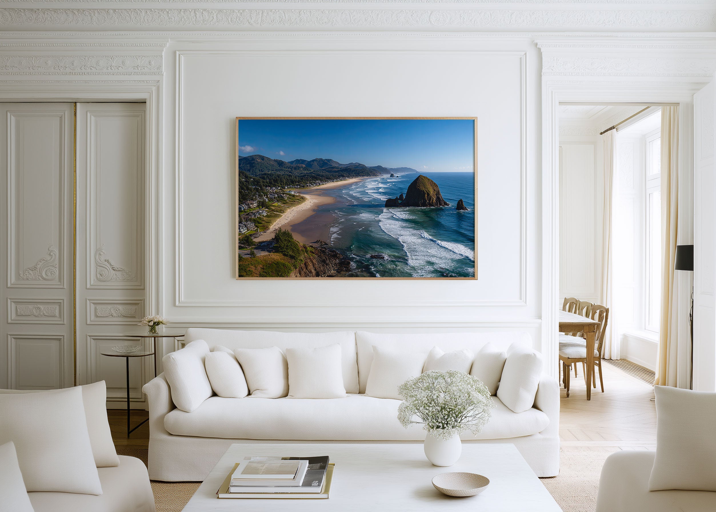 Cannon Beach Oregon Wall Art – Haystack Rock Coastal Landscape Print