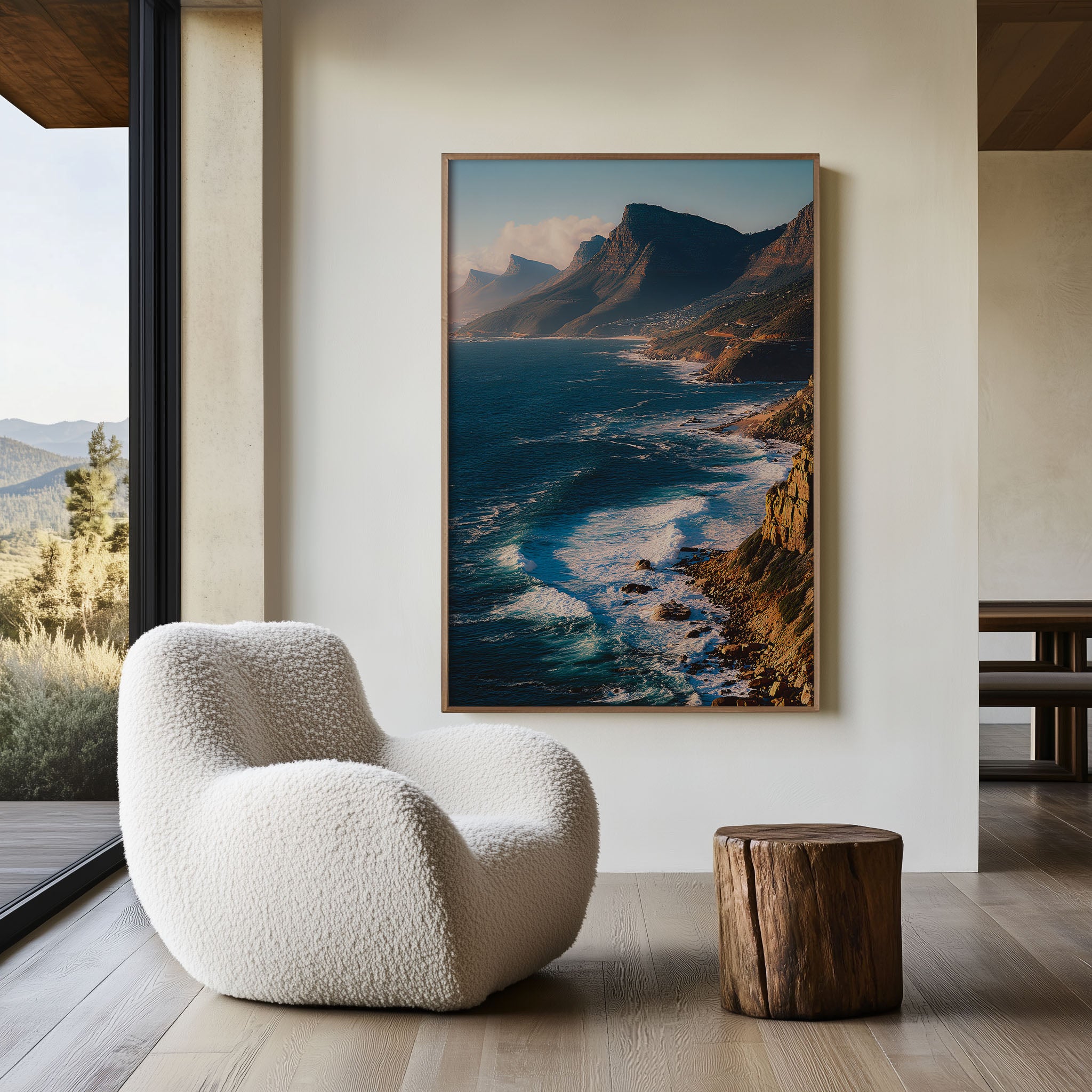 Cape Peninsula Wall Art Print | Cape Town South Africa Coastal Photography | Twelve Apostles Mountain Landscape Poster | African Ocean Nature Print | Coastal Home Decor
