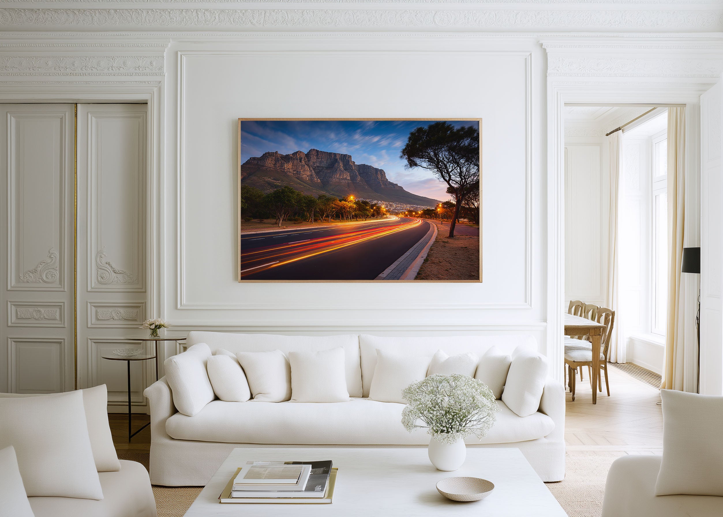 Cape Town Table Mountain Sunset Wall Art Print, South Africa