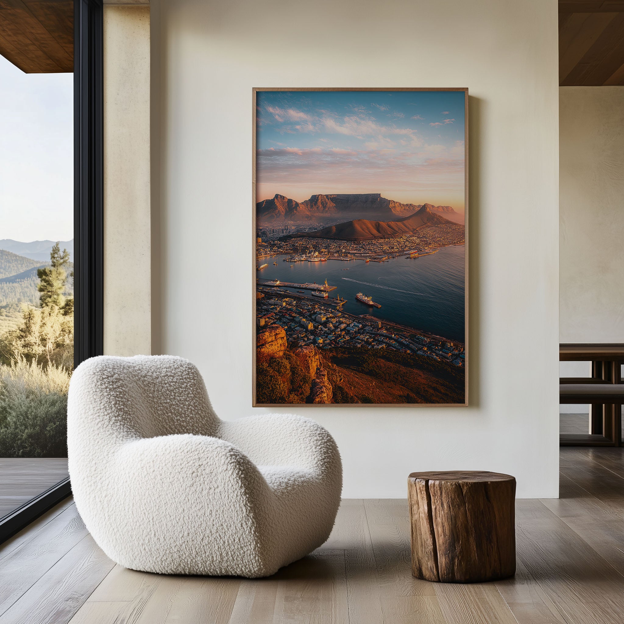 Cape Town Wall Art Print | Table Mountain Coastal City Photography