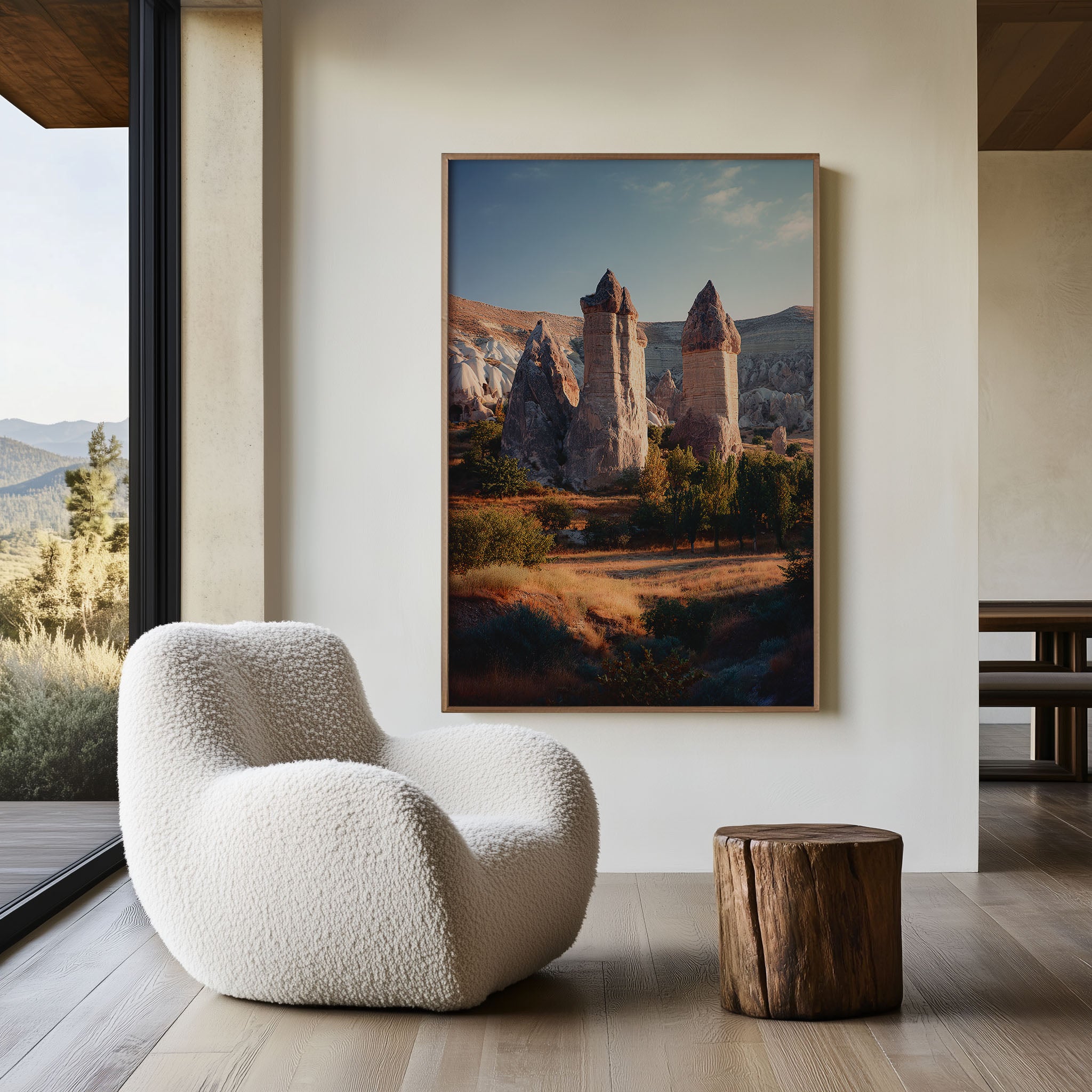 Cappadocia Fairy Chimneys Wall Art Print | Turkey Love Valley Photography | Göreme Landscape Poster | Turkish Nature Travel Print | Earthy Boho Home Decor