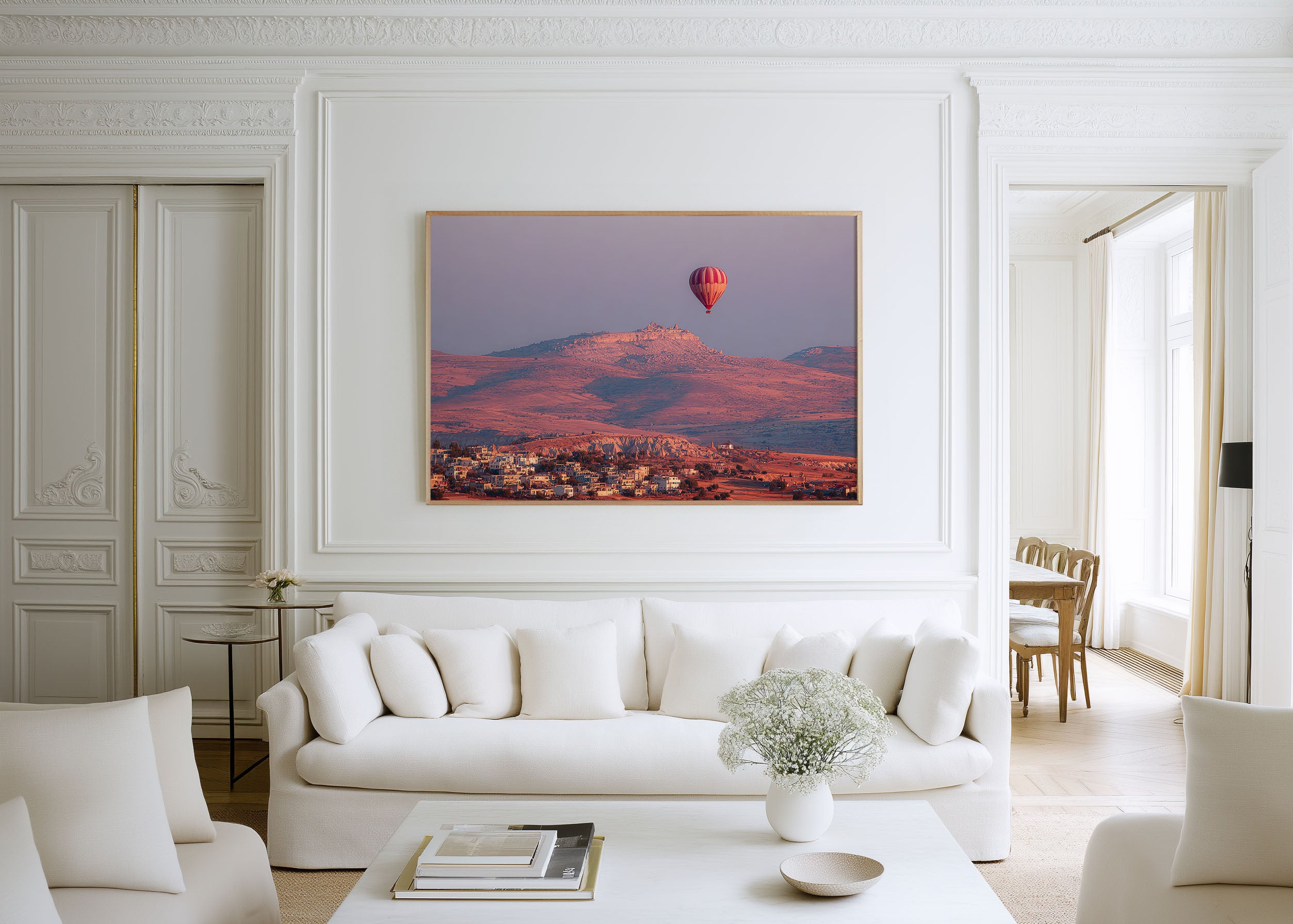 Cappadocia Turkey Hot Air Balloon Print | Sunrise Landscape Wall Art