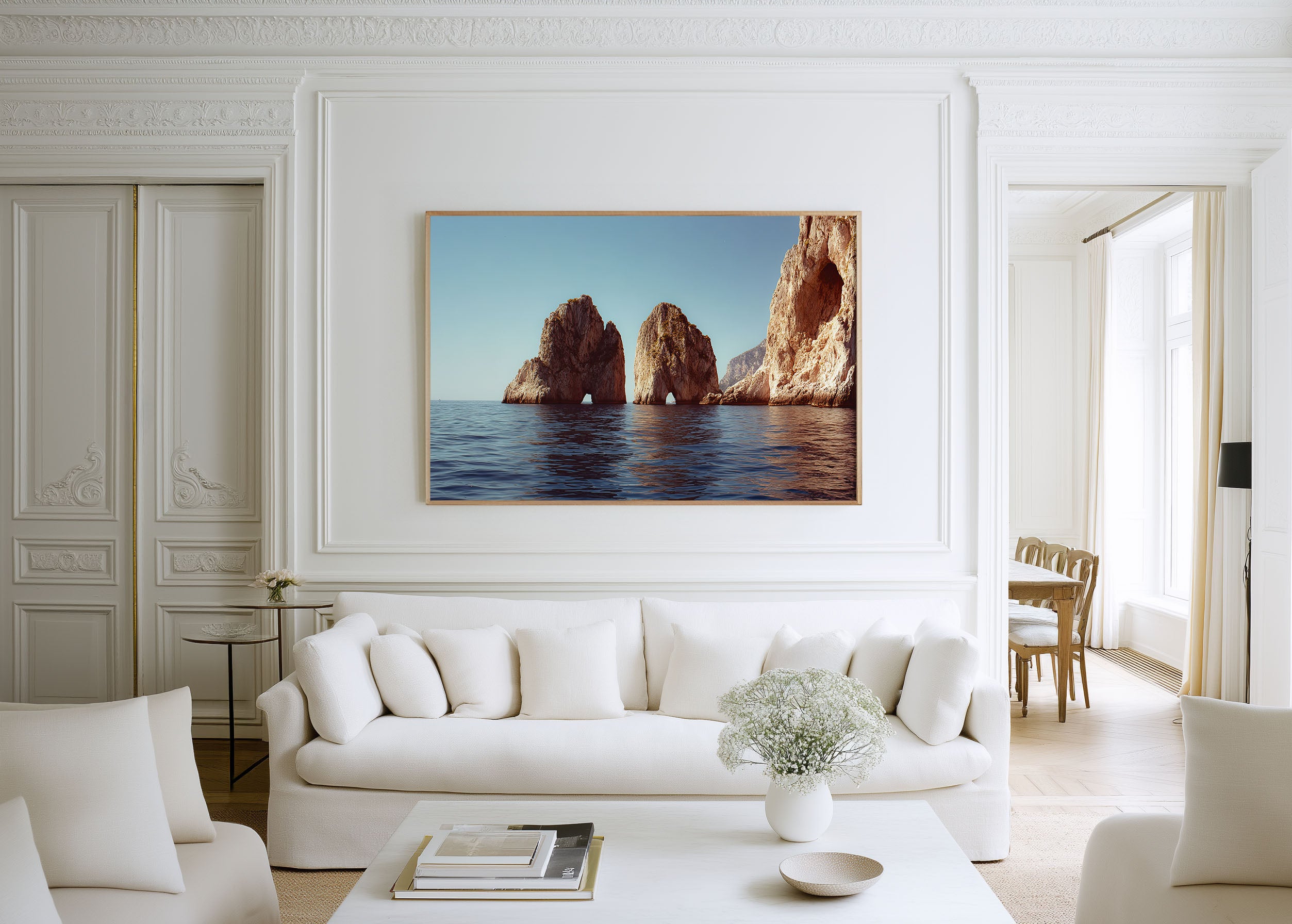 Capri Faraglioni Rocks Wall Art – Italy Mediterranean Sea Coastal Landscape