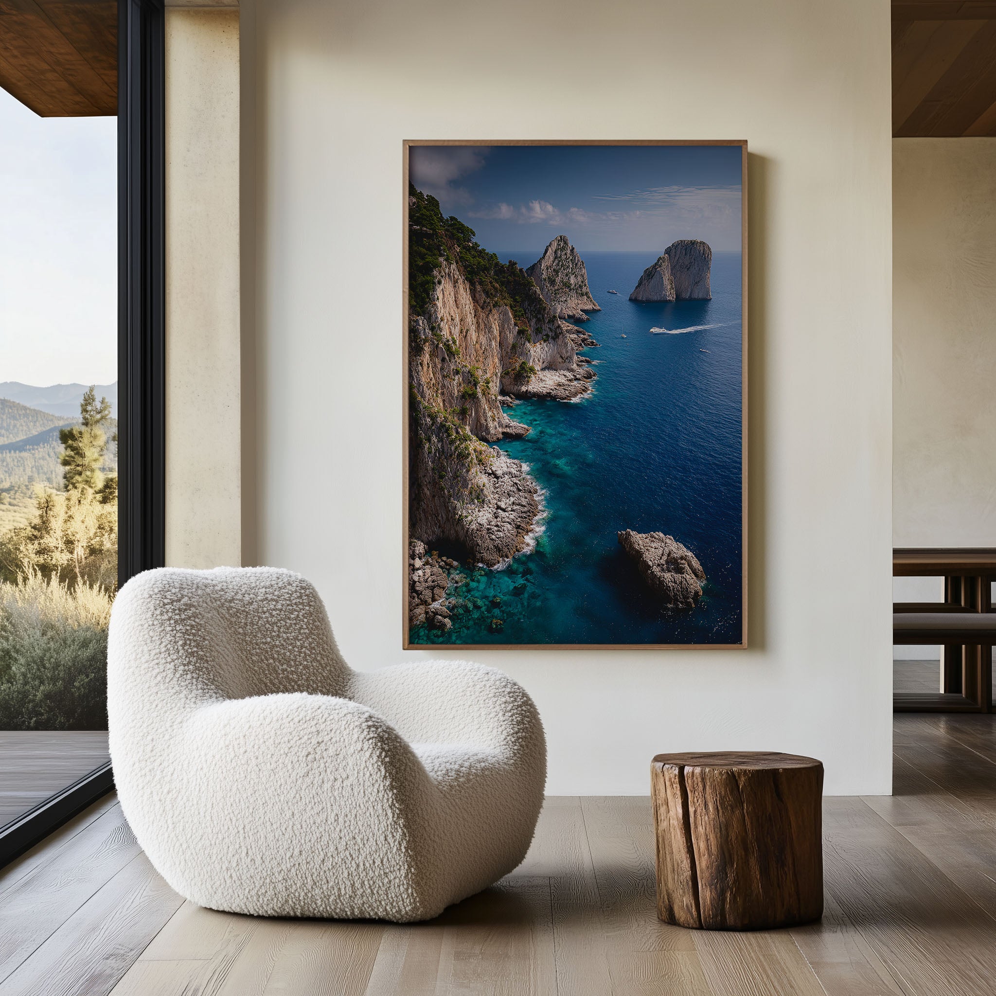 Capri Island Faraglioni Rocks Coastal Wall Art | Italian Riviera Ocean Landscape Print | Luxury Travel Photography