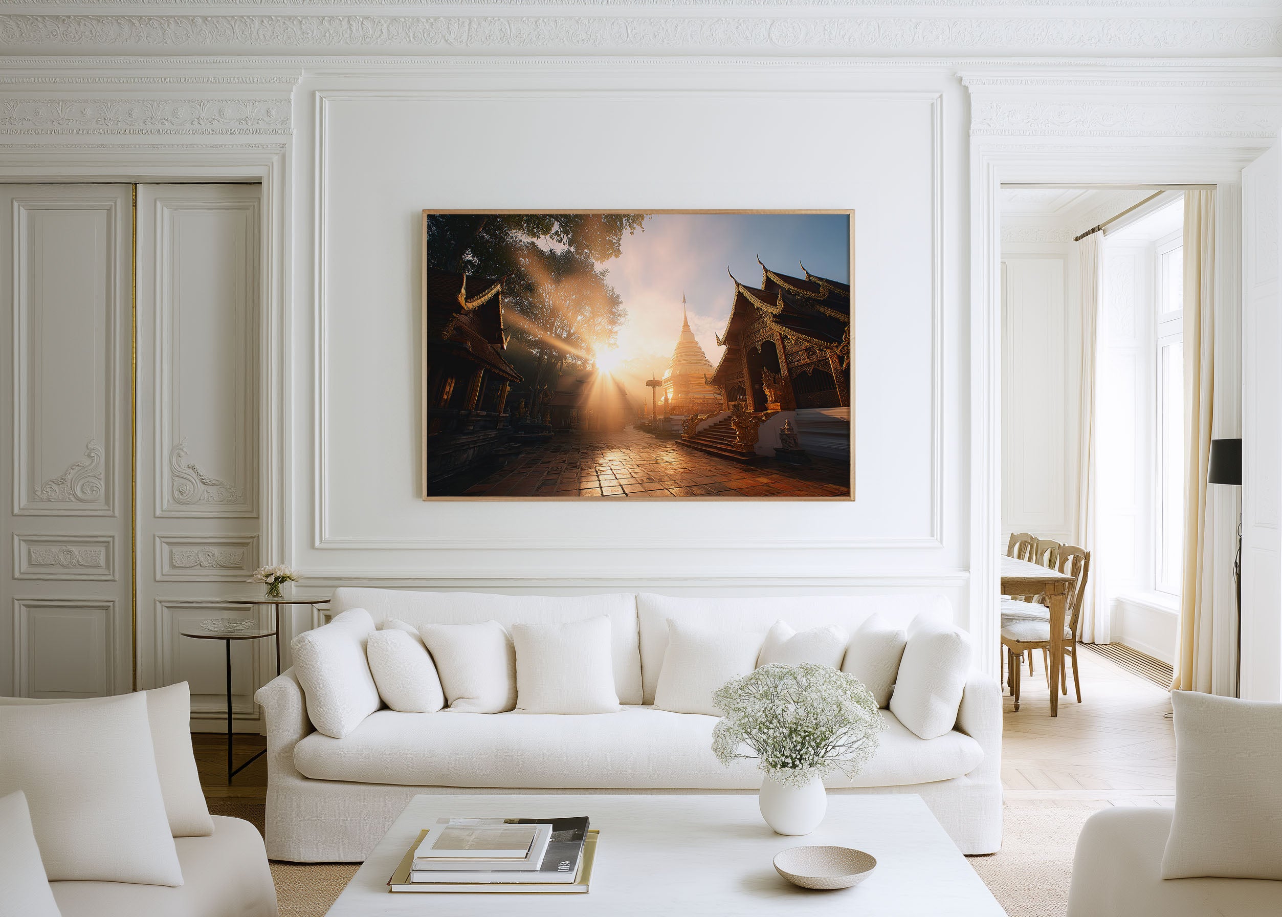 Chiang Mai Doi Suthep Temple Wall Art Print – Golden Thailand Canvas