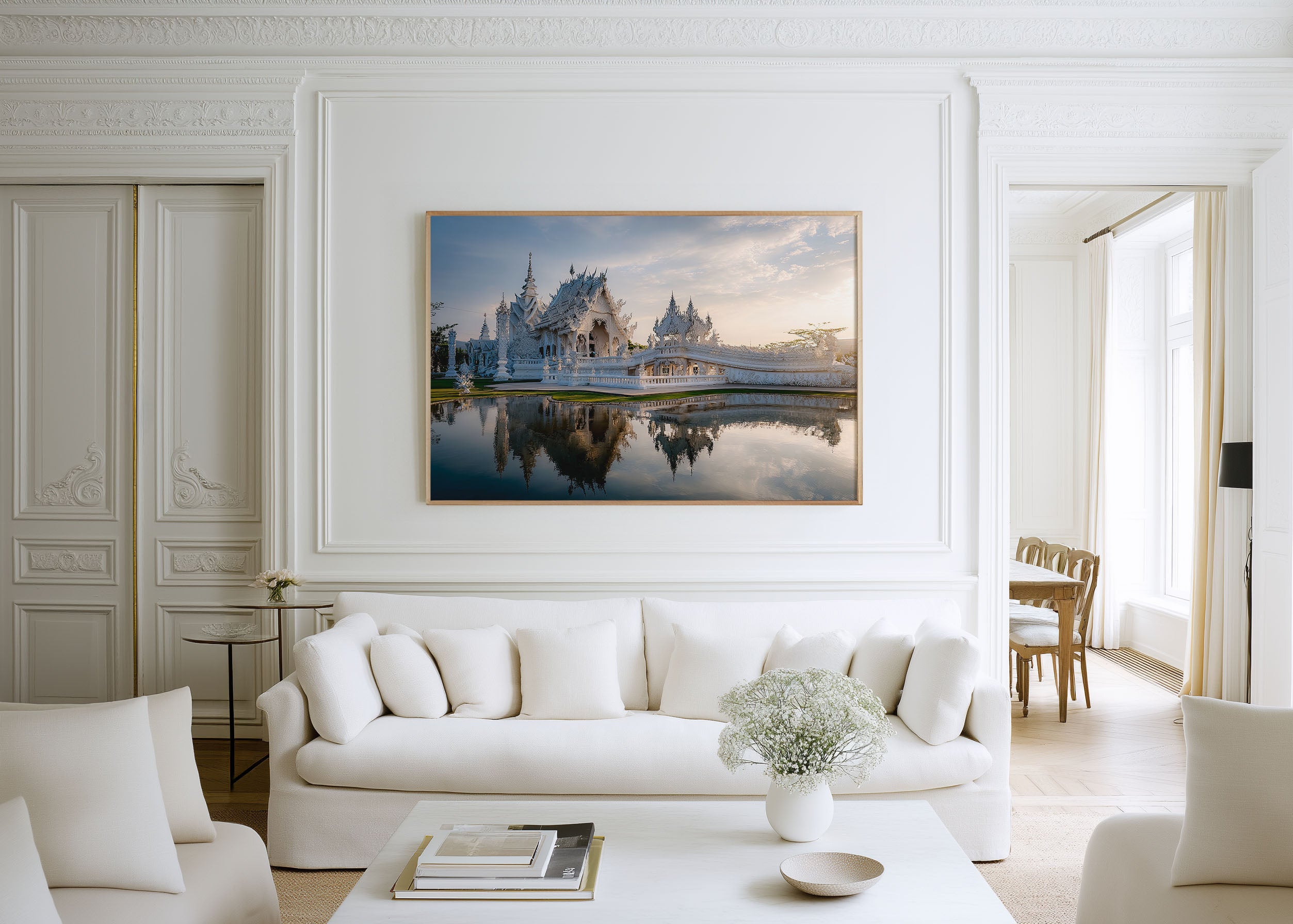 Chiang Rai White Temple Thailand Wall Art Print – Wat Rong Khun Canvas