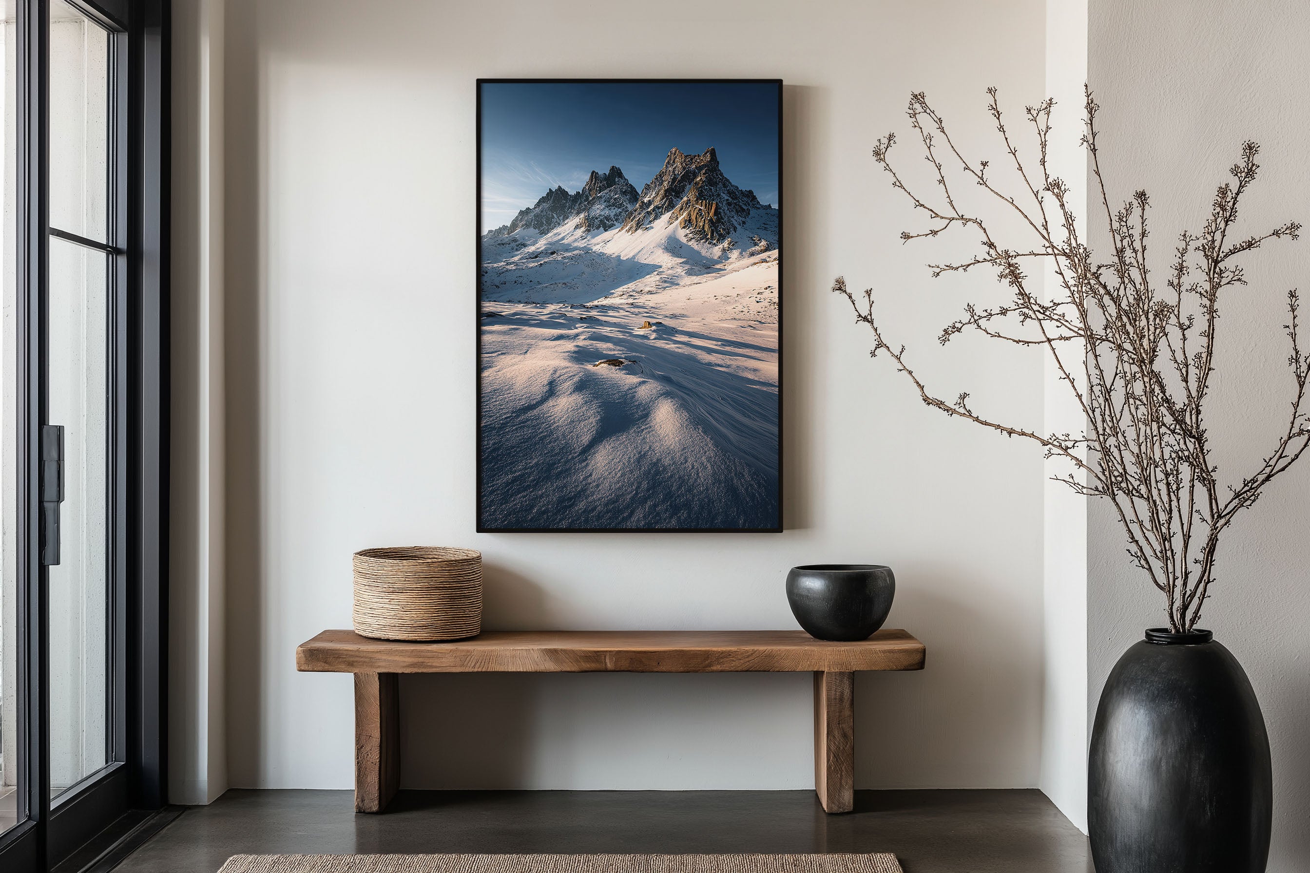 Clarée Valley French Alps Print | Winter Snow Mountain Wall Art | Hautes-Alpes Landscape Photography