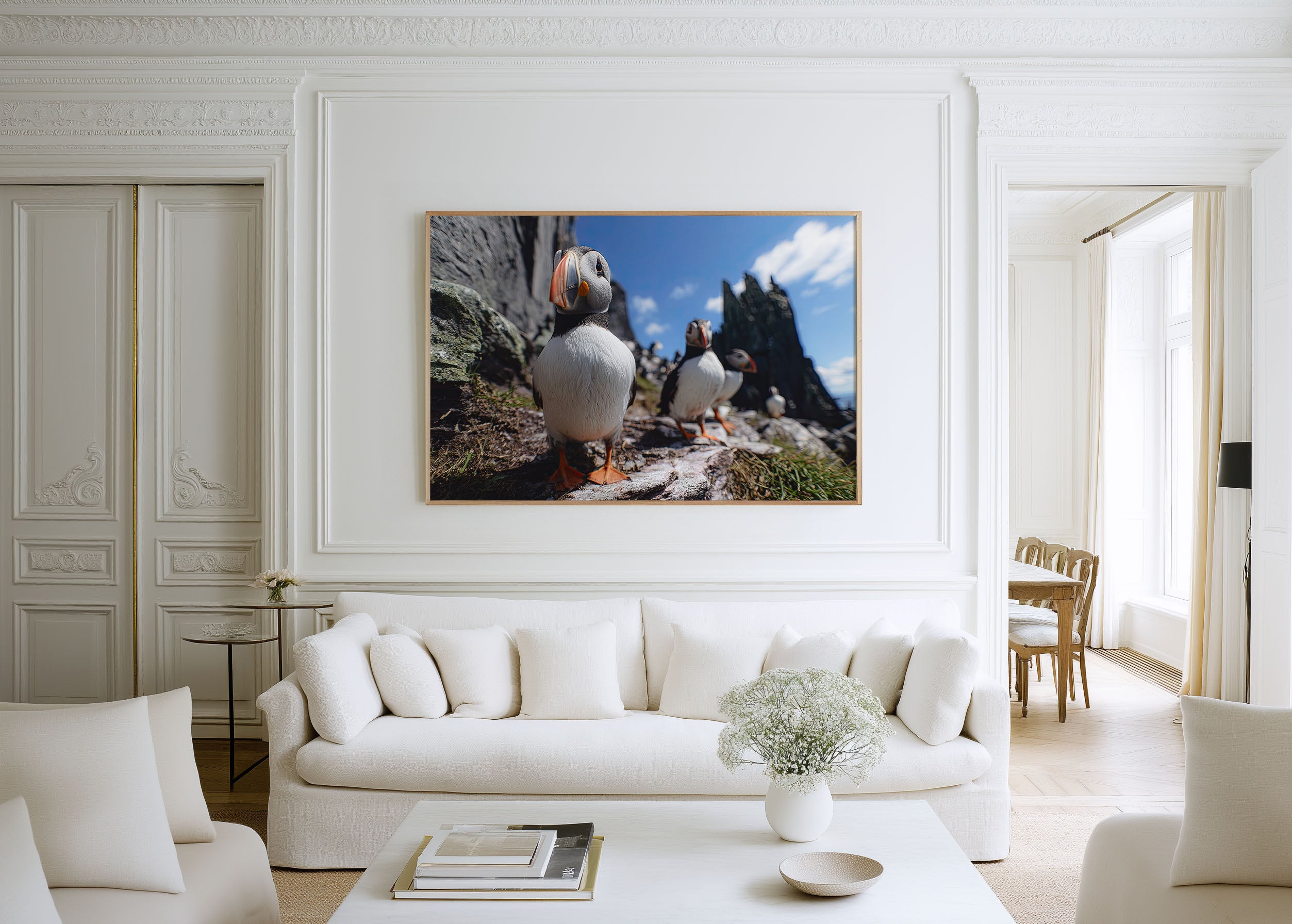 Skellig Puffins Wall Art Print – Coastal Wildlife Photography