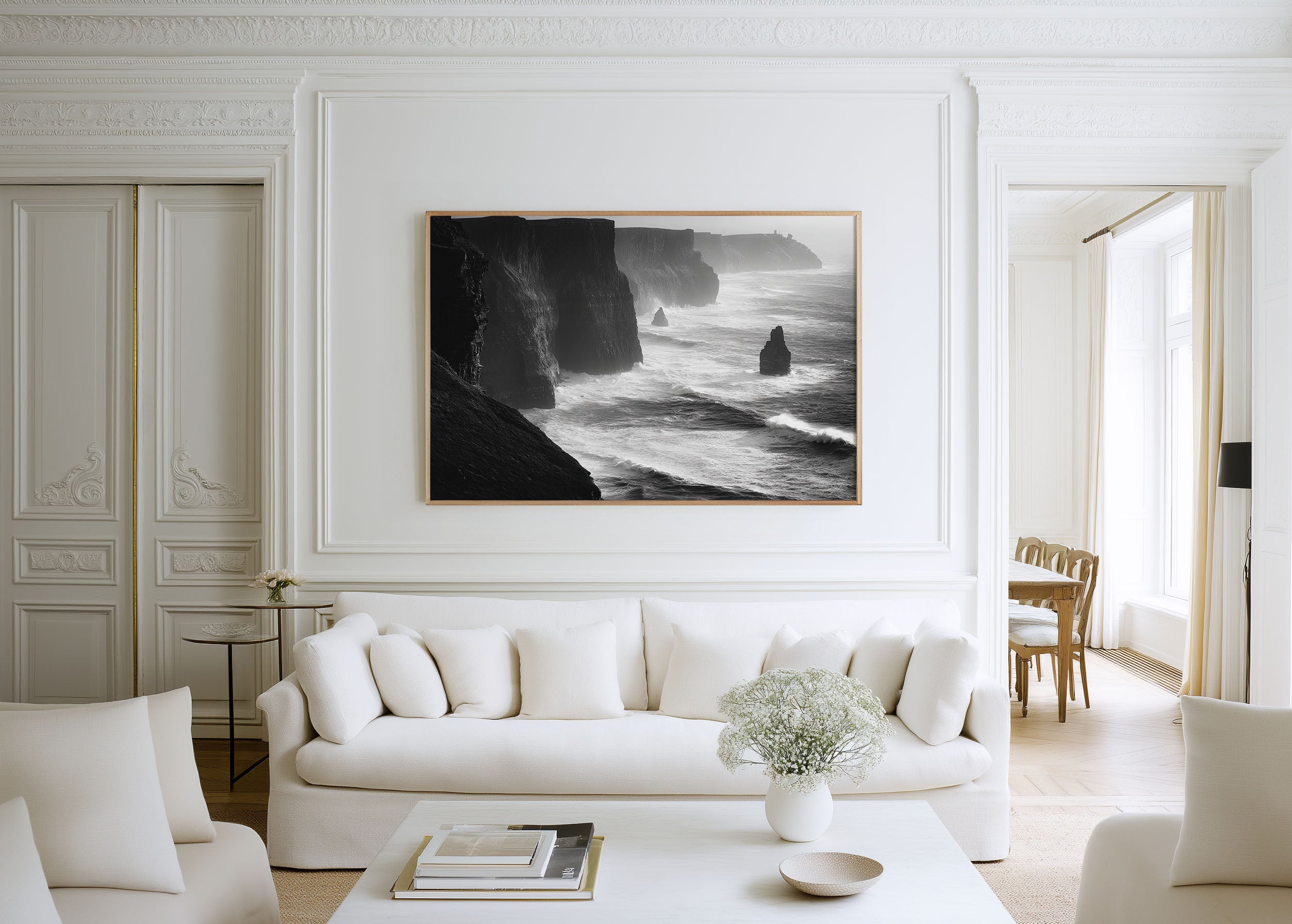 Cliffs of Moher Wall Art – Black and White Ireland Coastal Photography Print