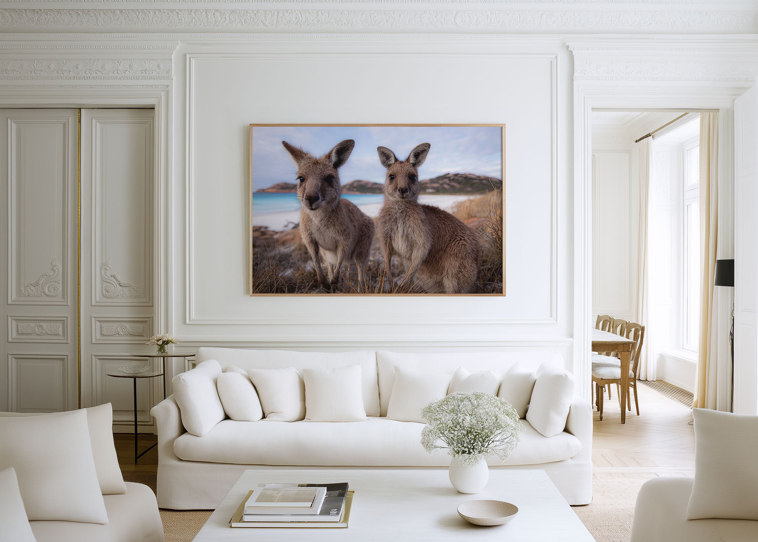 Coastal Companions – Kangaroos of Lucky Bay Wall Art Print