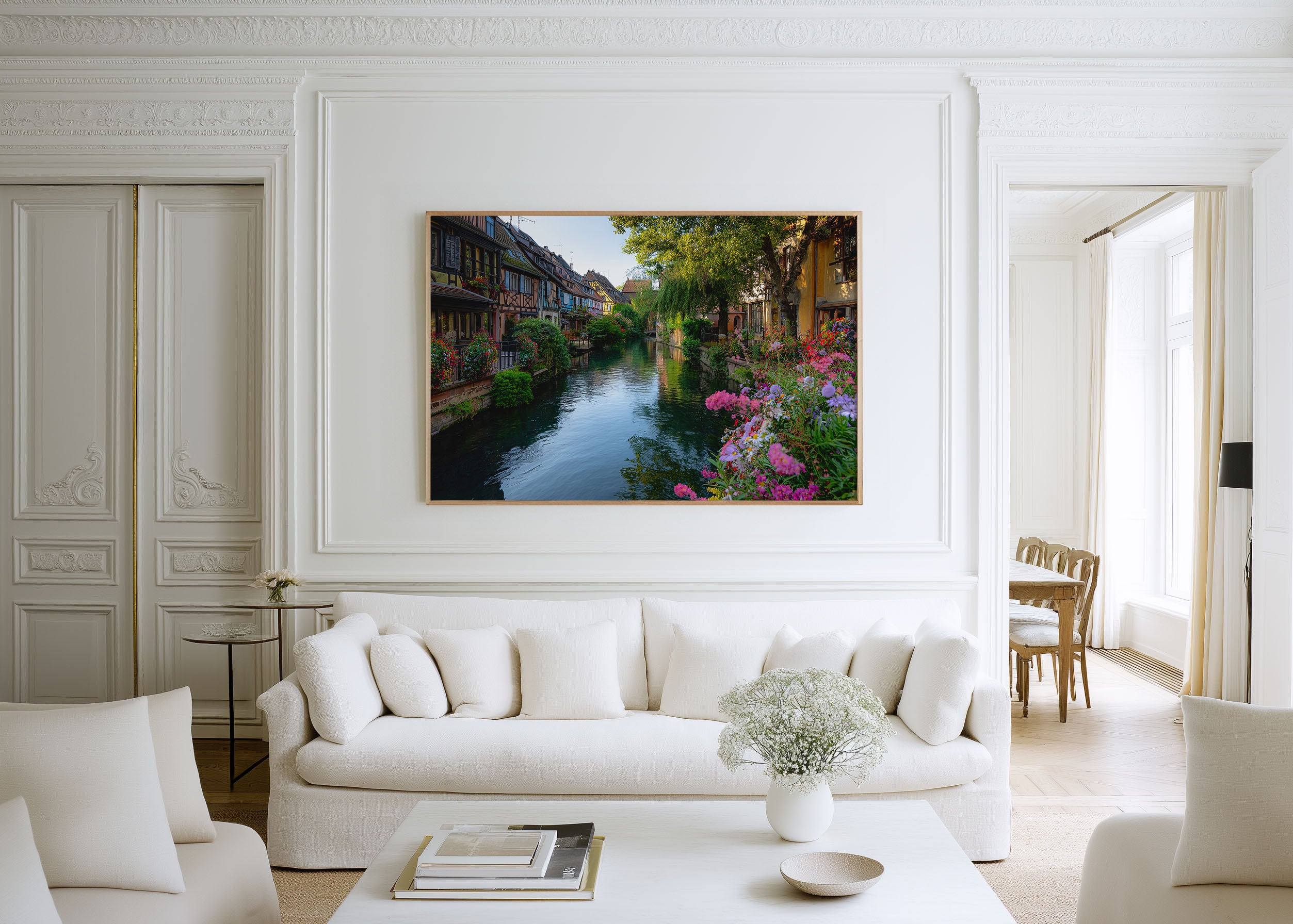 Colmar Little Venice Wall Art Print – France Canal Cityscape Canvas